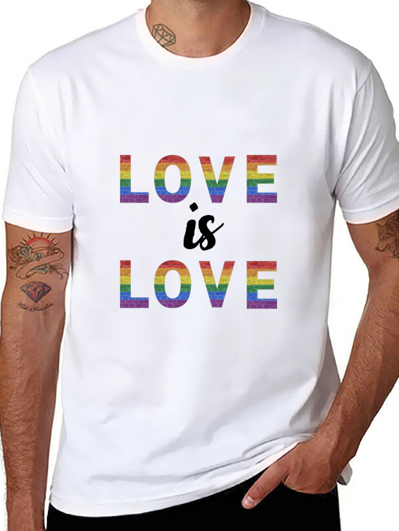 Love is Love Rainbow Brick T-Shirt