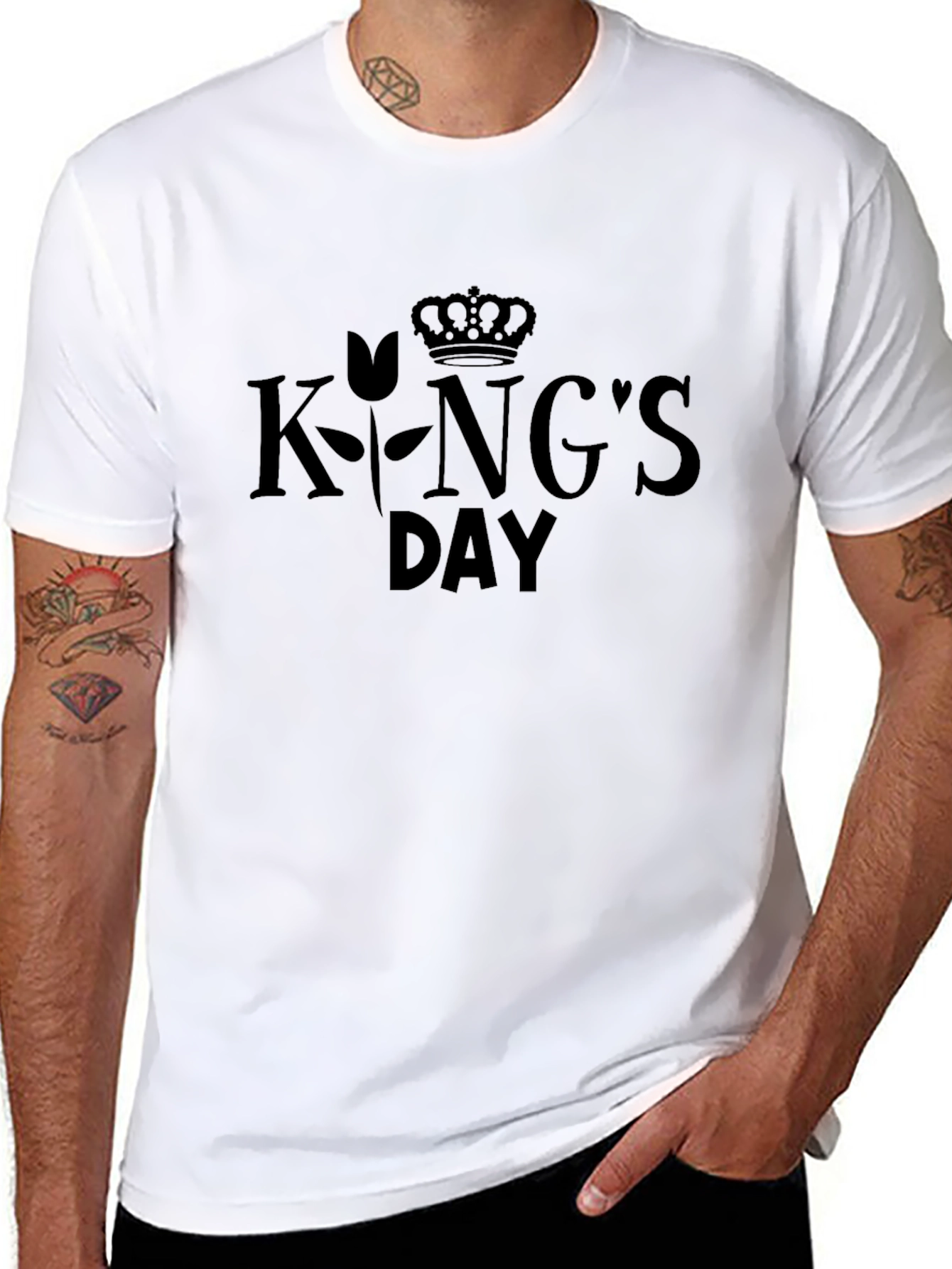 Kings Day Black Graphic Tee - Celebration Style