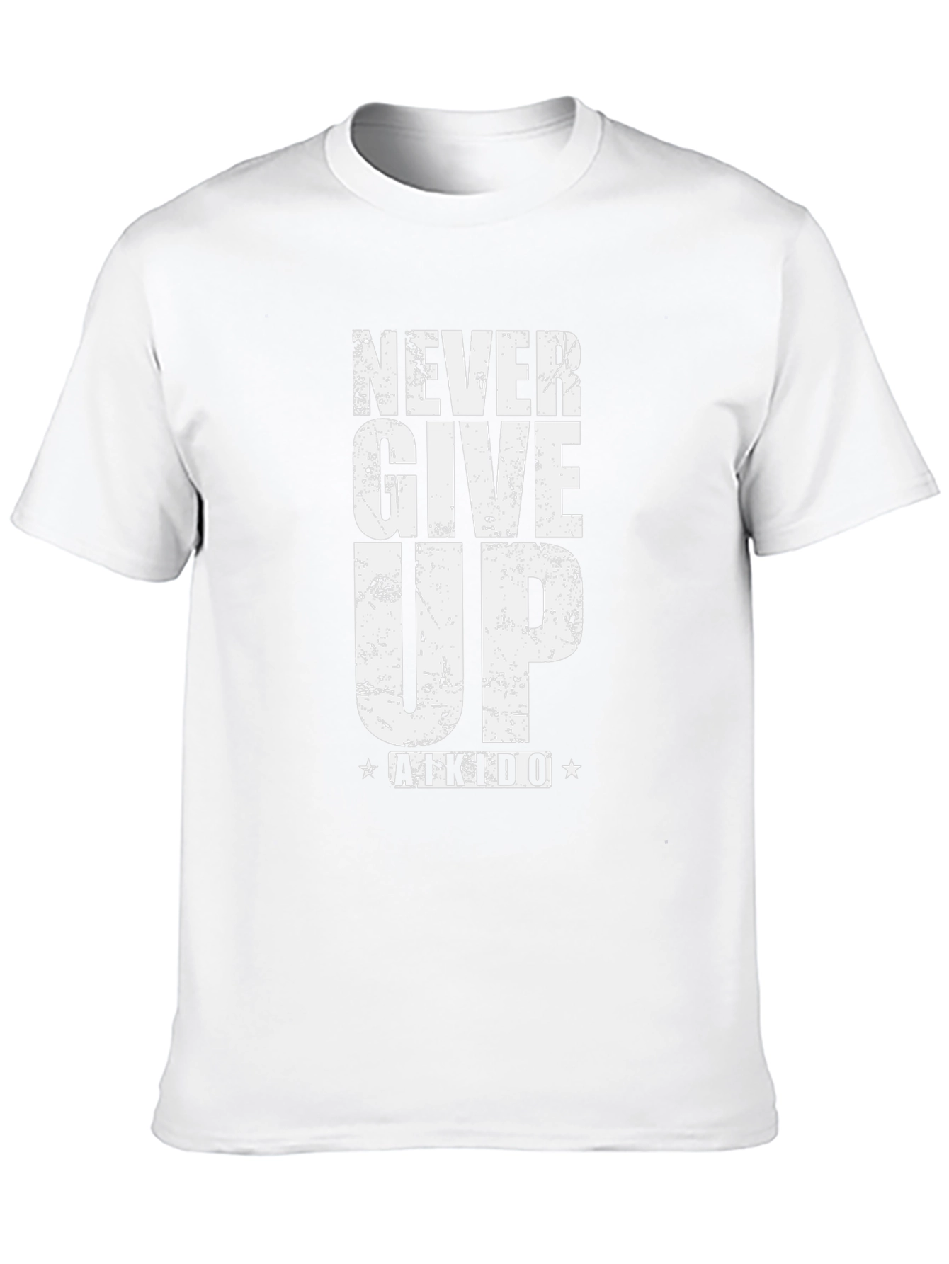 Never Give Up Aikido Black T-Shirt
