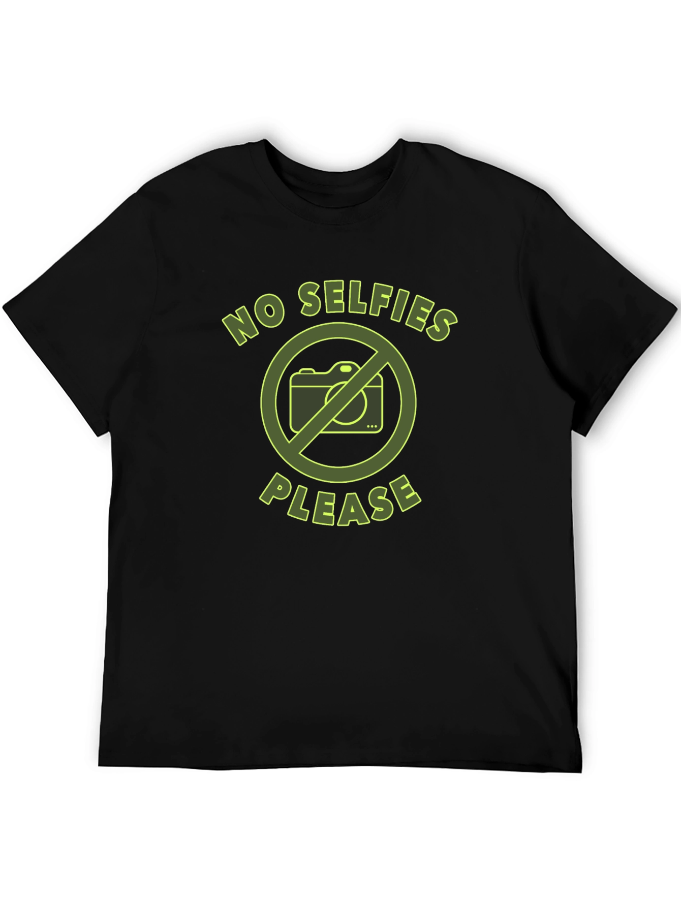 No Selfies Please Graphic Tee - Anti-Selfie Shirt