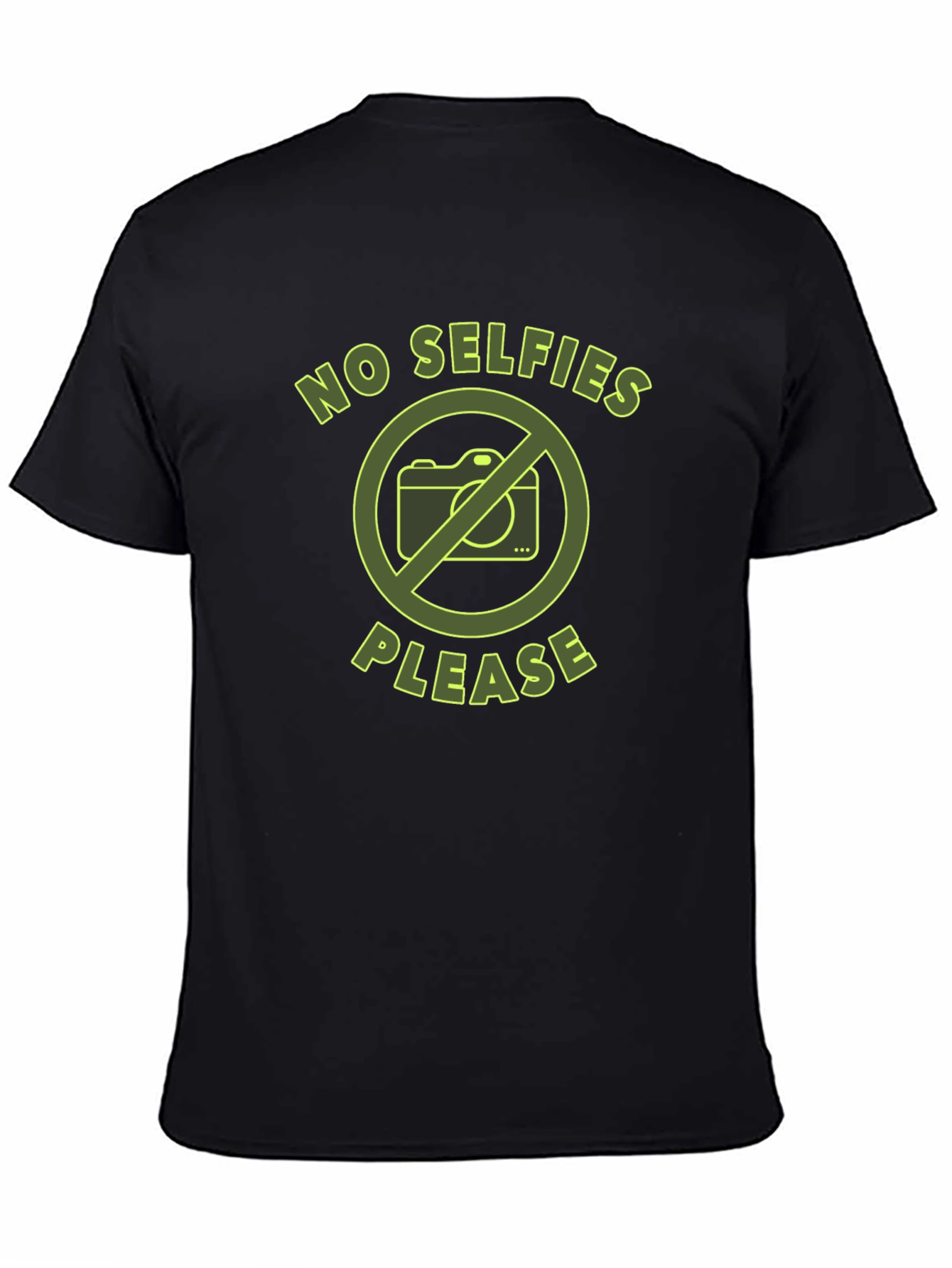No Selfies Please Graphic Tee - Anti-Selfie Shirt