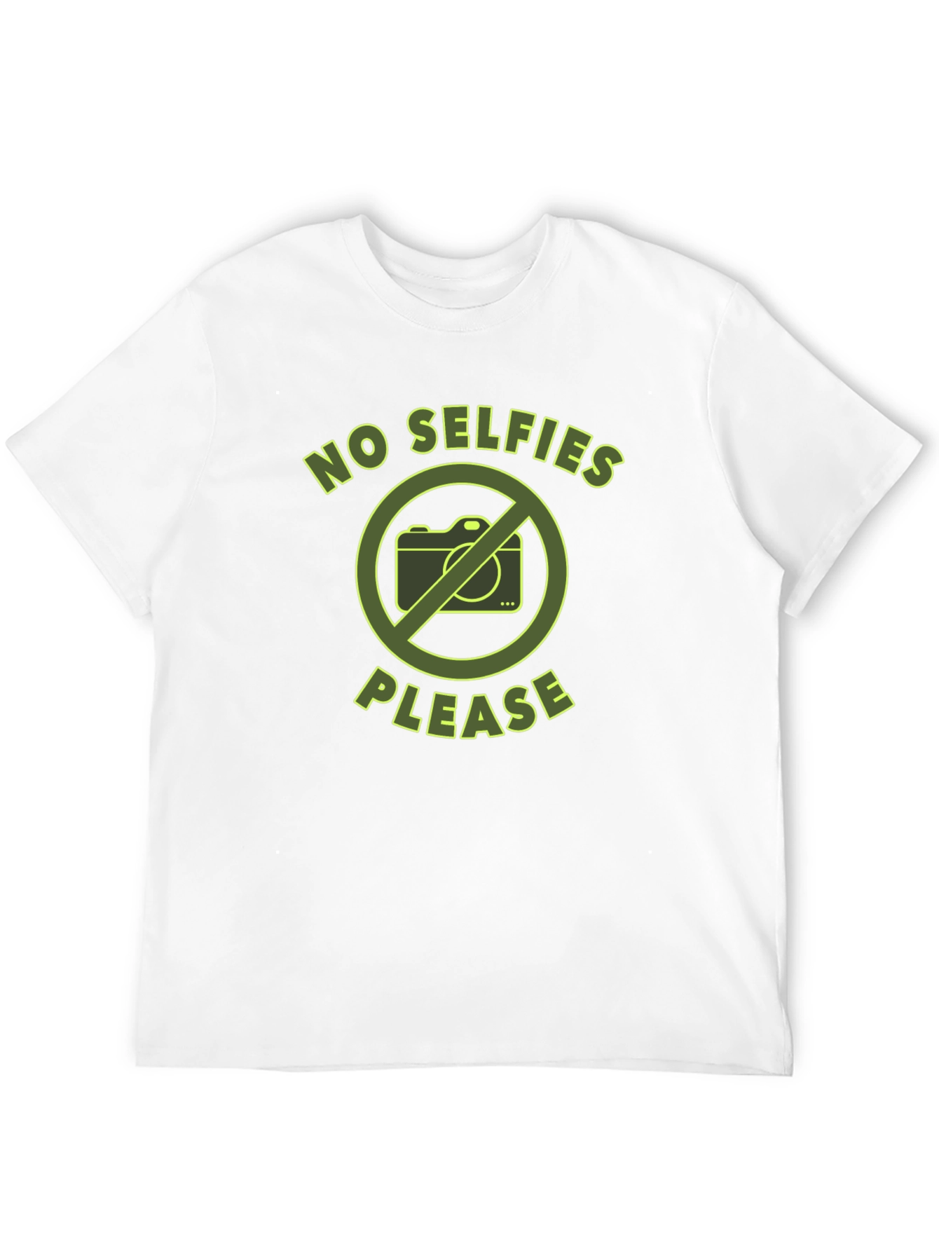 No Selfies Please Graphic Tee - Anti-Selfie Shirt