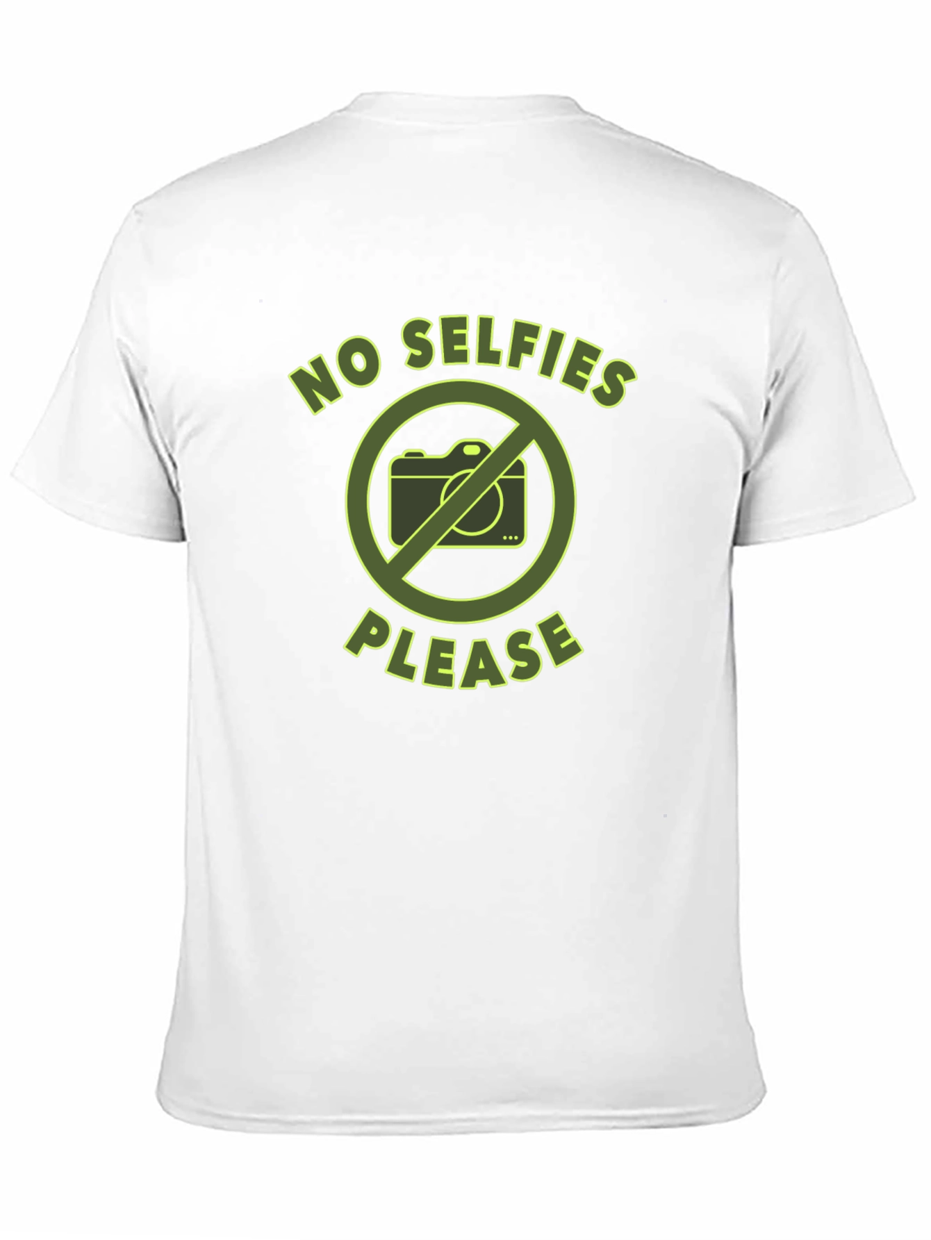 No Selfies Please Graphic Tee - Anti-Selfie Shirt
