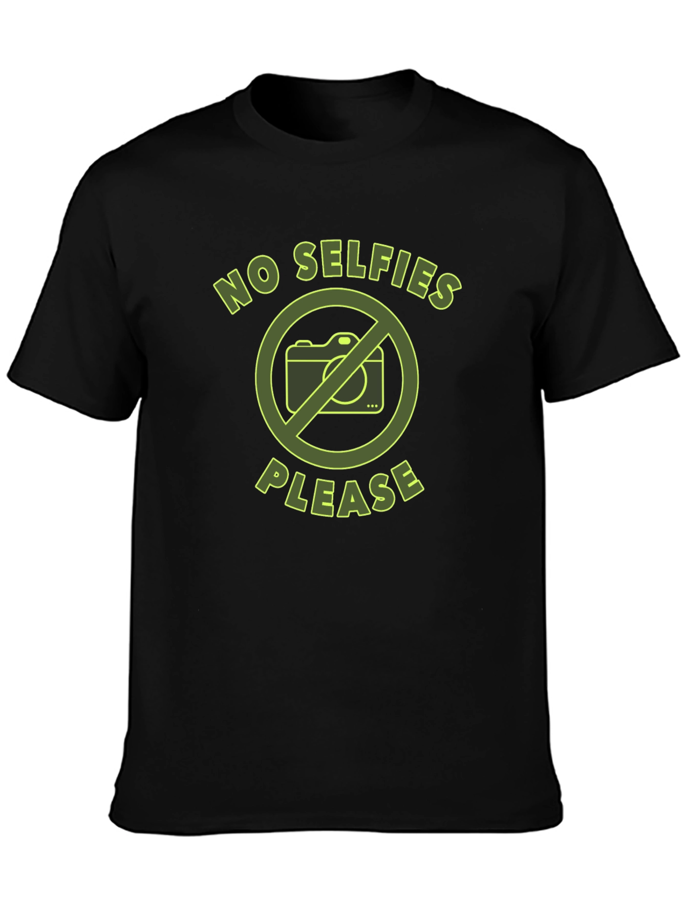 No Selfies Please Graphic Tee - Anti-Selfie Shirt