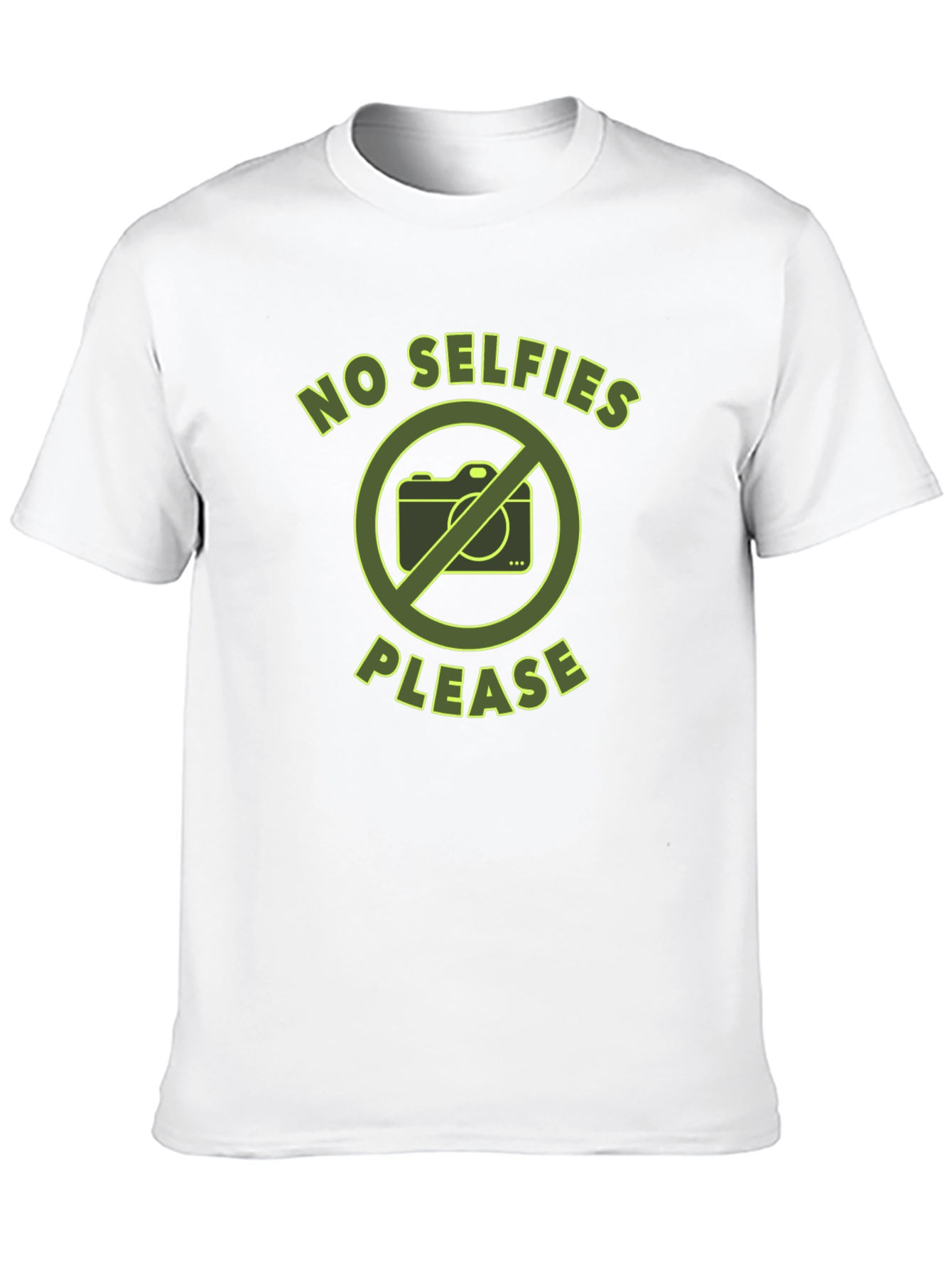 No Selfies Please Graphic Tee - Anti-Selfie Shirt