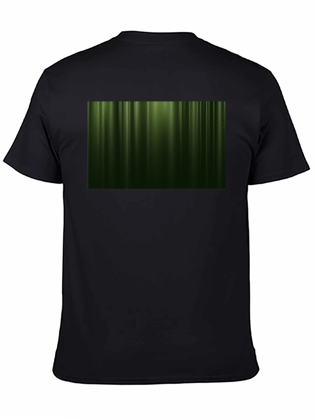 Abstract Green Forest Black T-Shirt