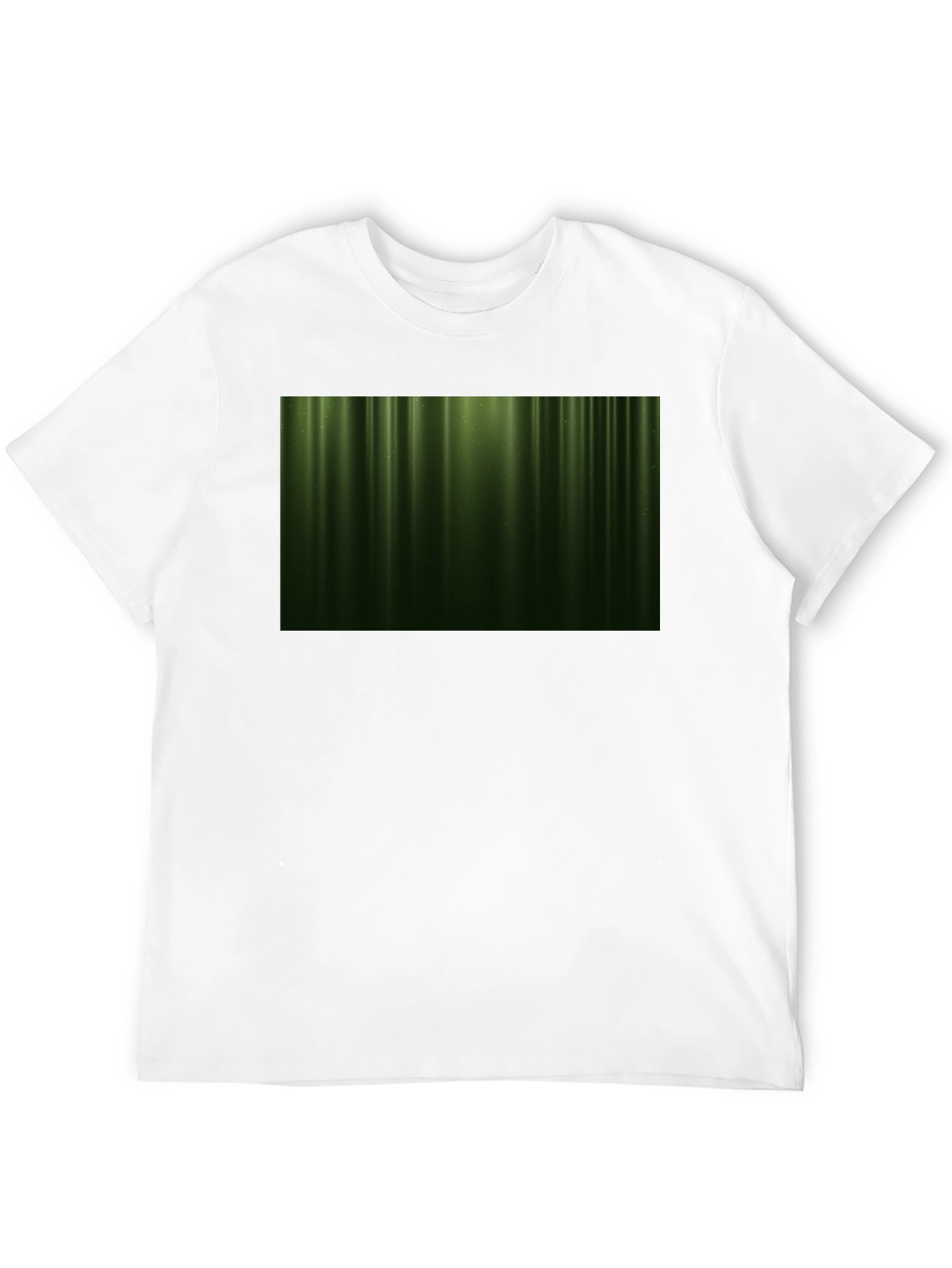 Abstract Green Forest Black T-Shirt