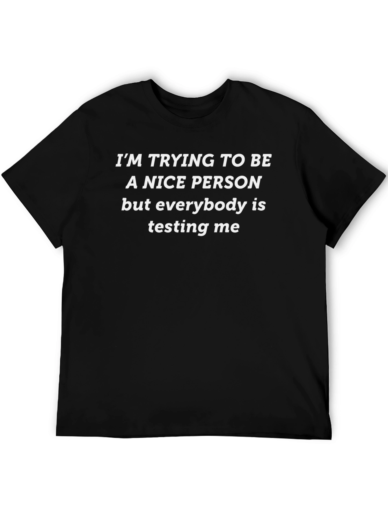 Funny Sarcastic T-Shirt: Nice Person Testing Me
