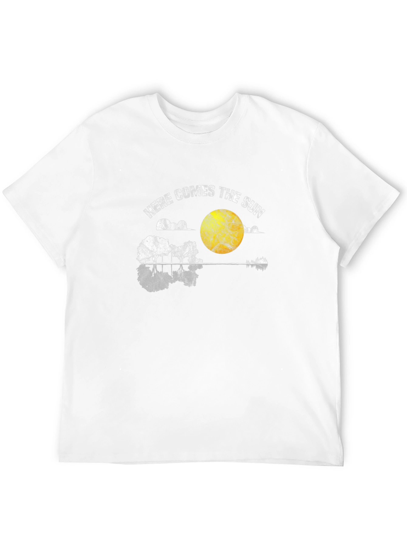 Here Comes the Sun Guitar Graphic Tee - Black