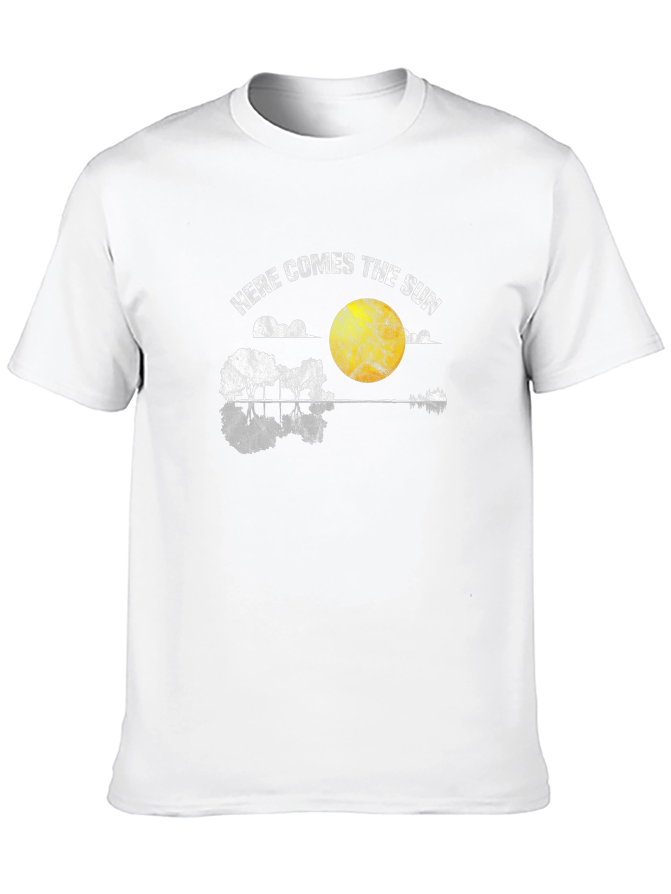Here Comes the Sun Guitar Graphic Tee - Black