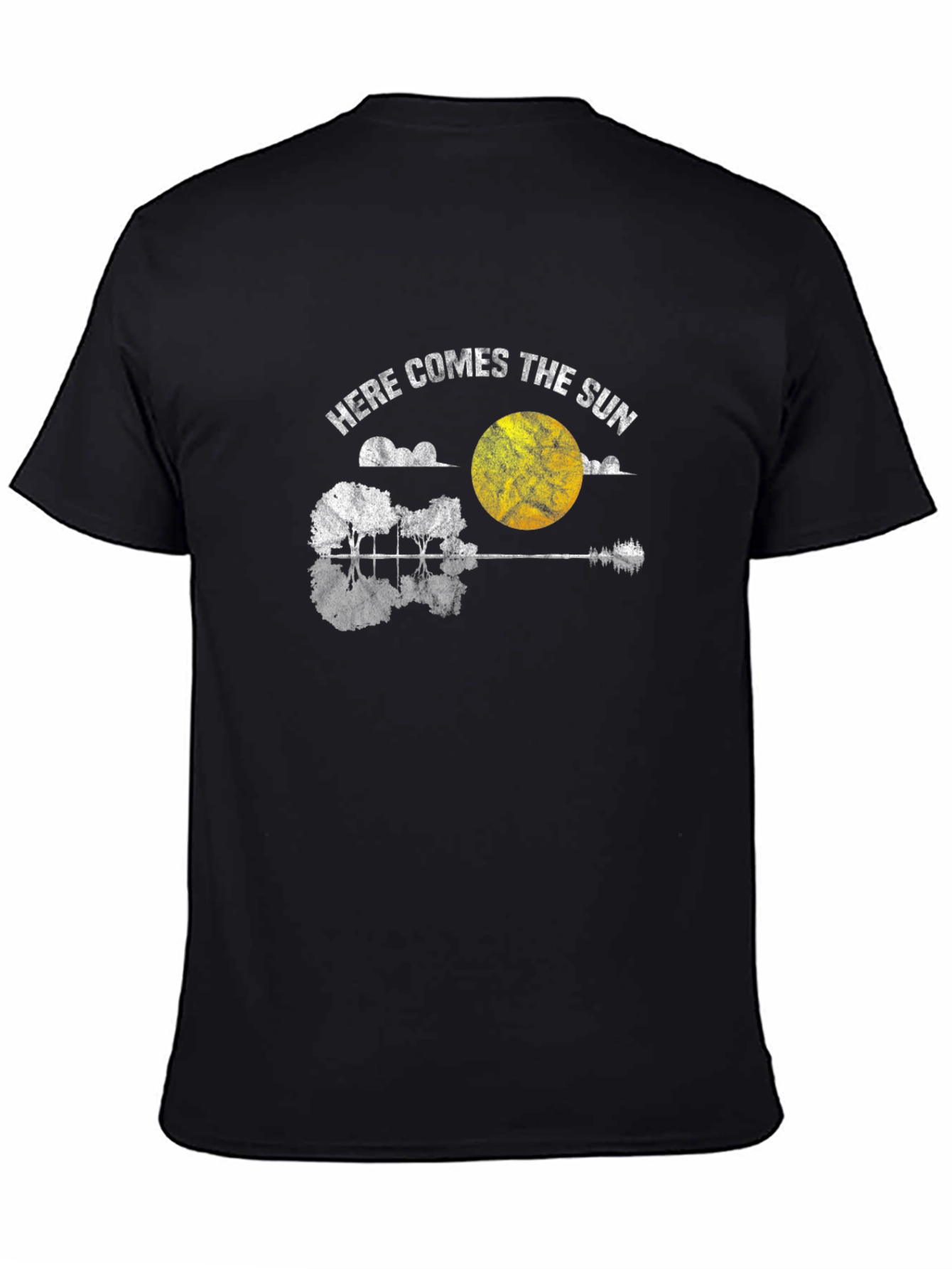 Here Comes the Sun Guitar Graphic Tee - Black