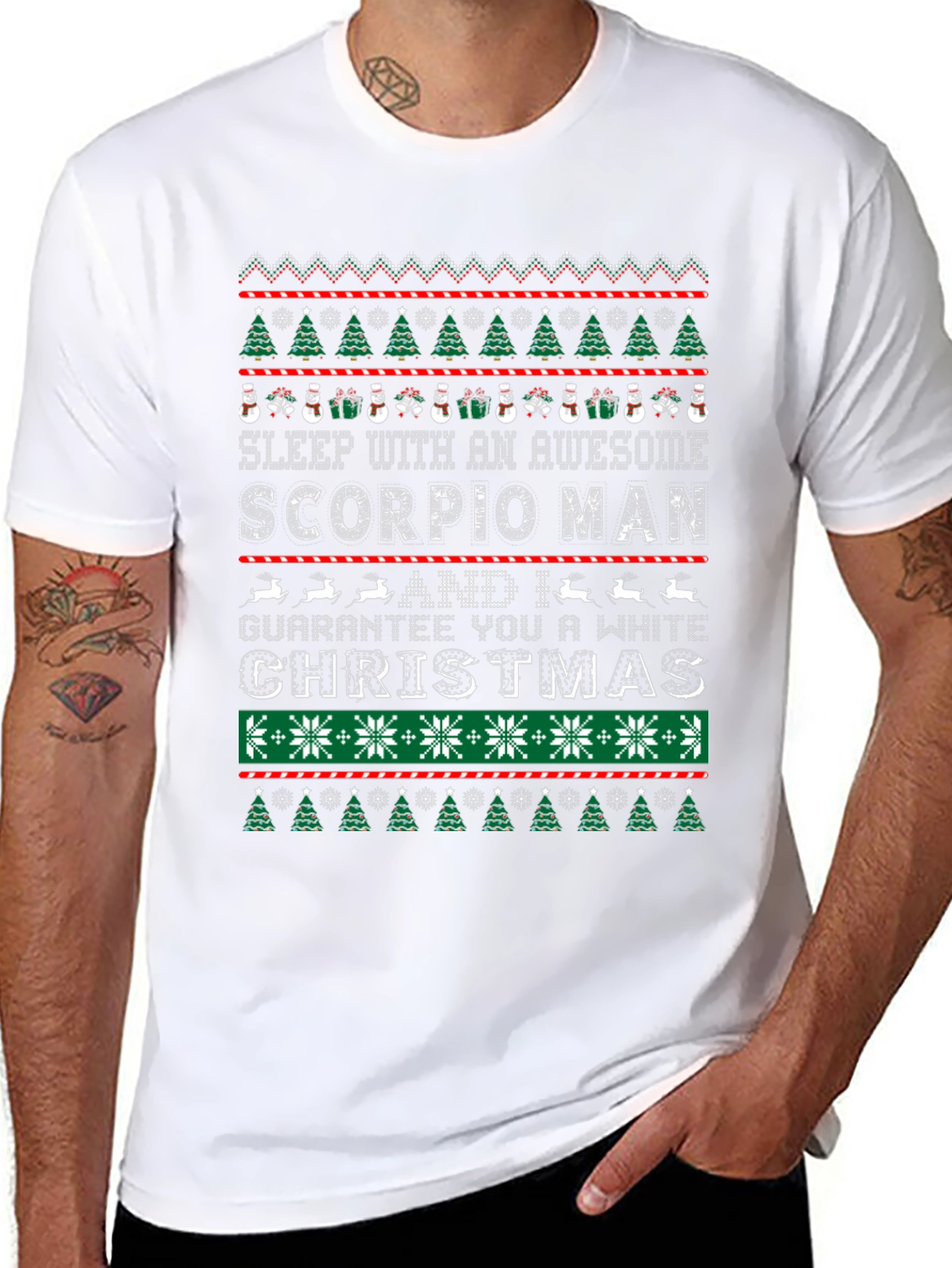 Scorpio Man Christmas Ugly Sweater T-Shirt