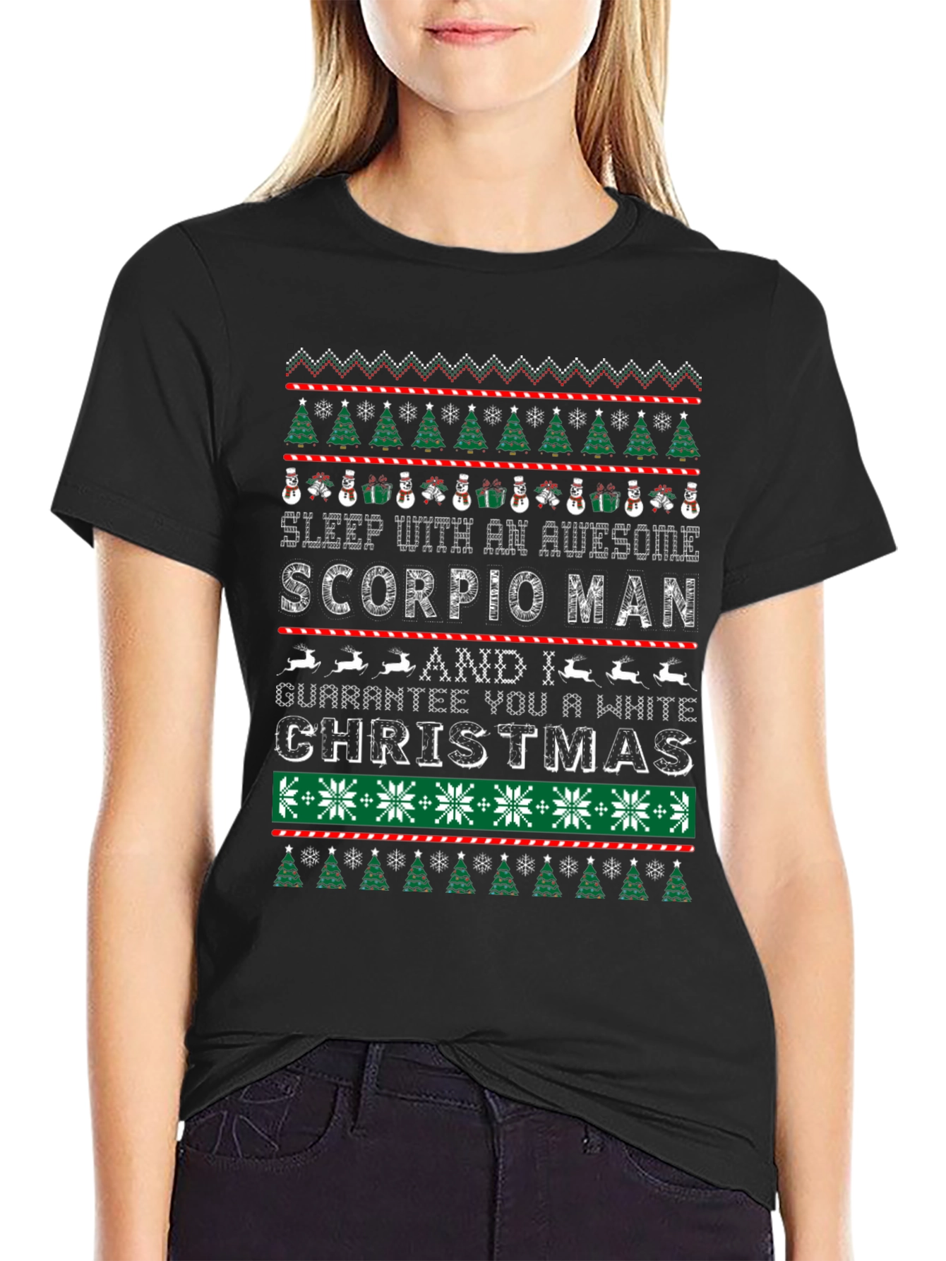 Scorpio Man Christmas Ugly Sweater T-Shirt