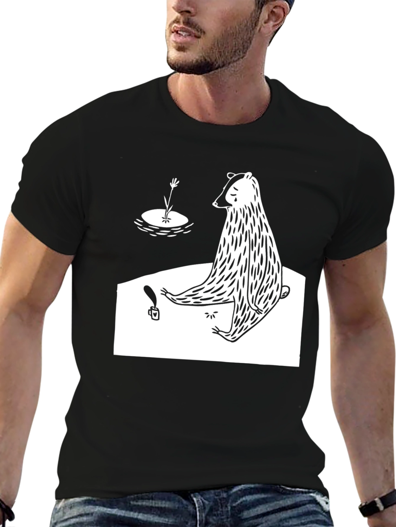 Sad Bear Graphic Tee