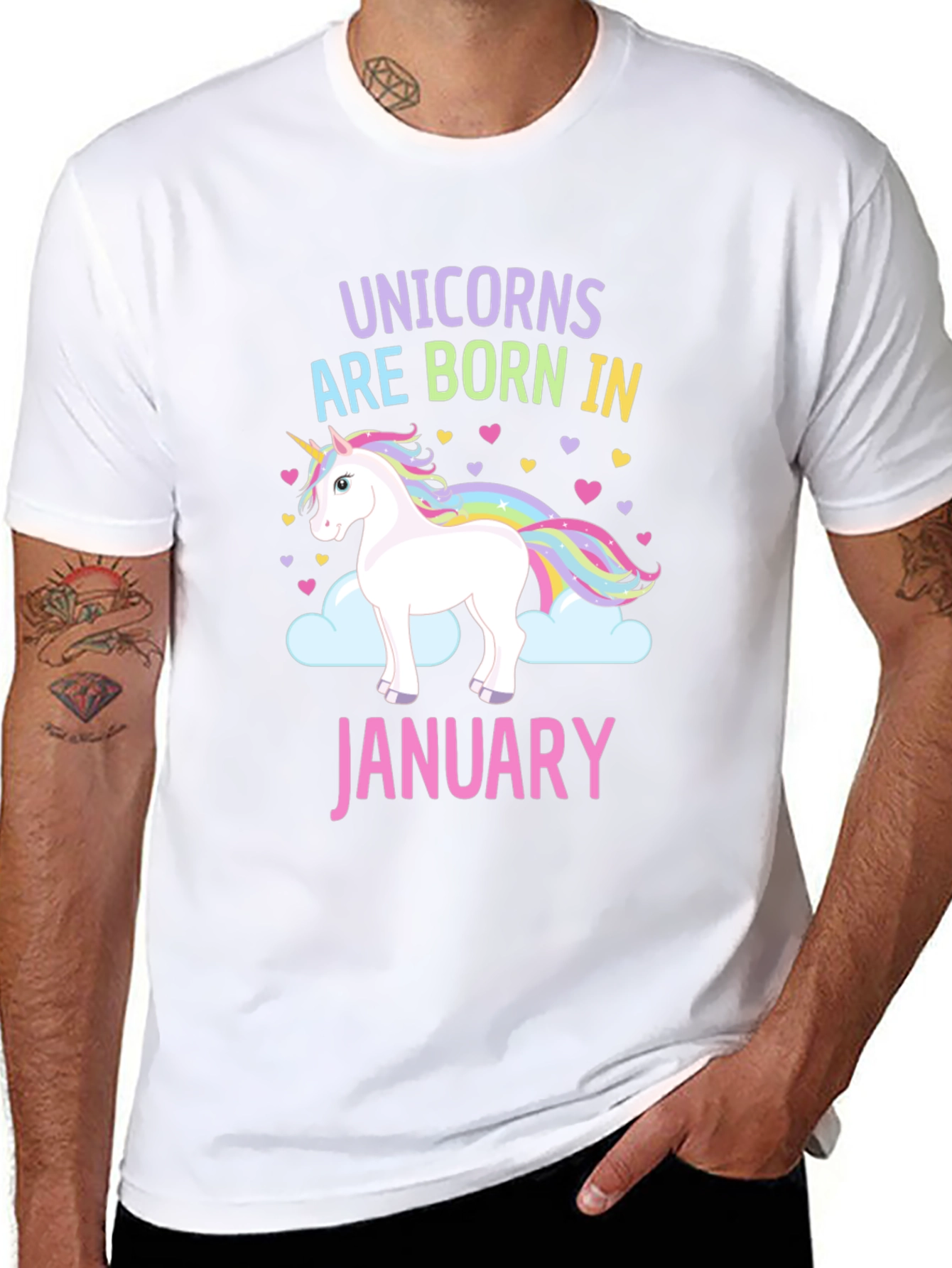 Unicorns Born in January T-Shirt