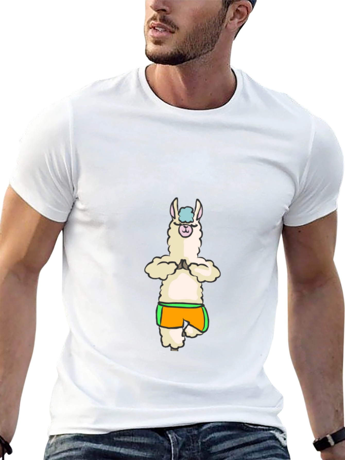 Yoga Llama T-Shirt - Funny Meditating Alpaca Tee