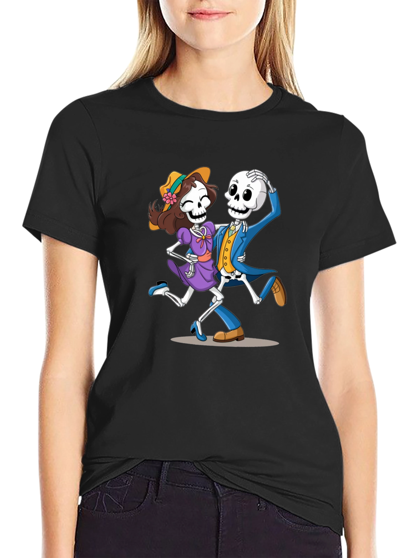 Dancing Skeletons Graphic Tee - Dia de los Muertos