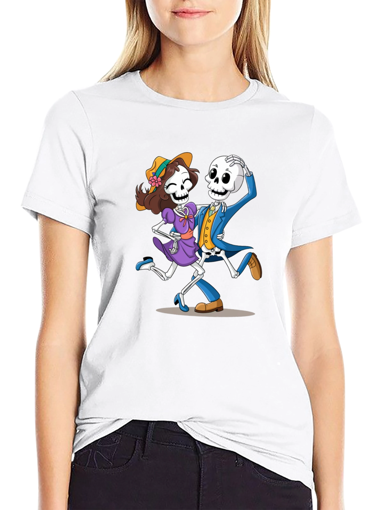 Dancing Skeletons Graphic Tee - Dia de los Muertos