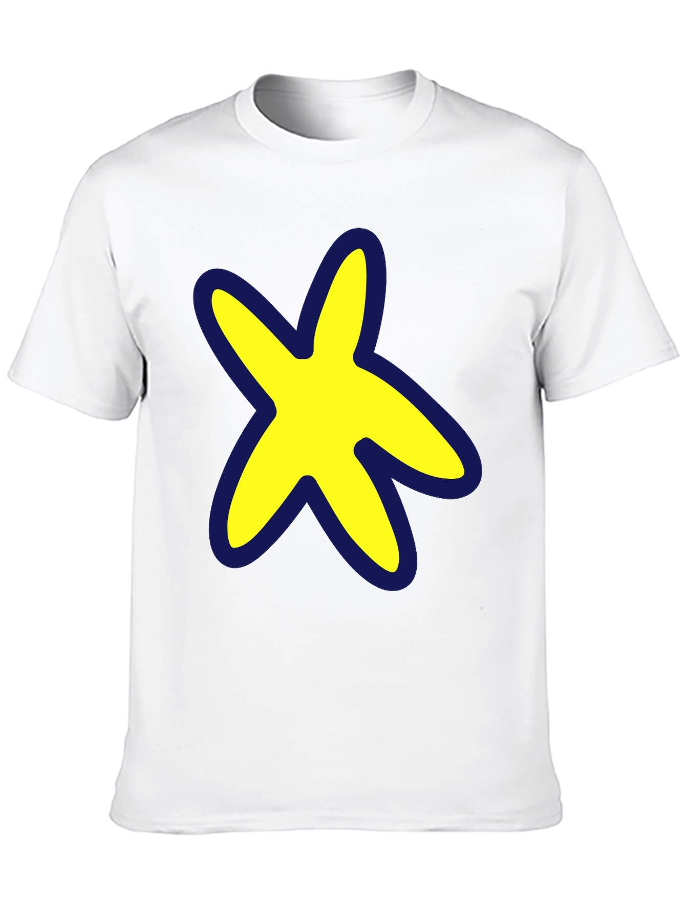 Yellow Star Graphic Black T-Shirt