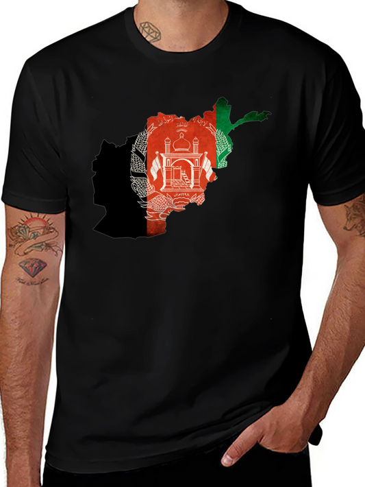 Afghanistan Flag Map Graphic T-Shirt