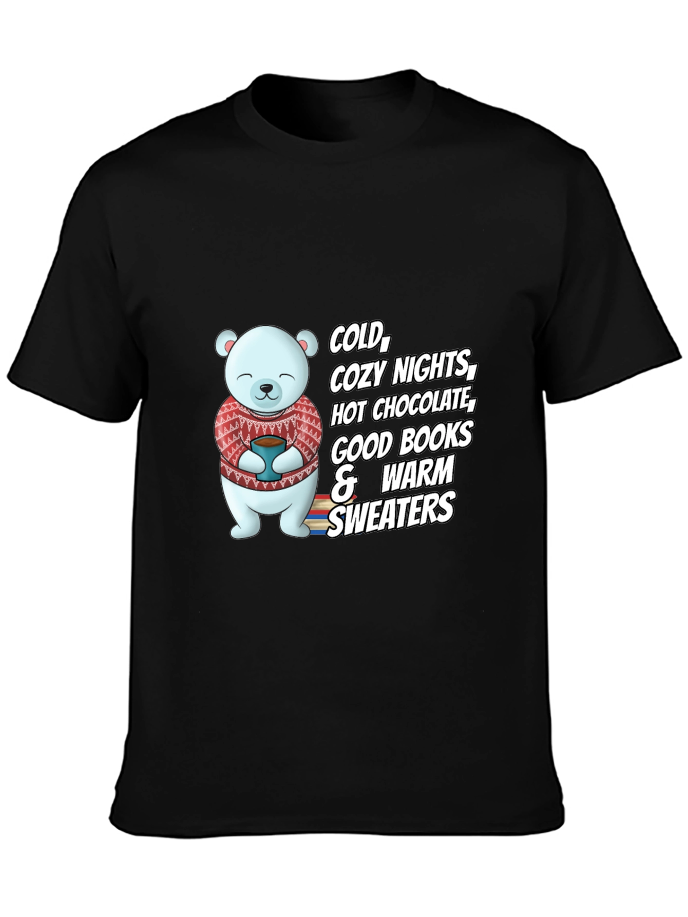 Cozy Season T-Shirt - Bear with Hot Chocolate