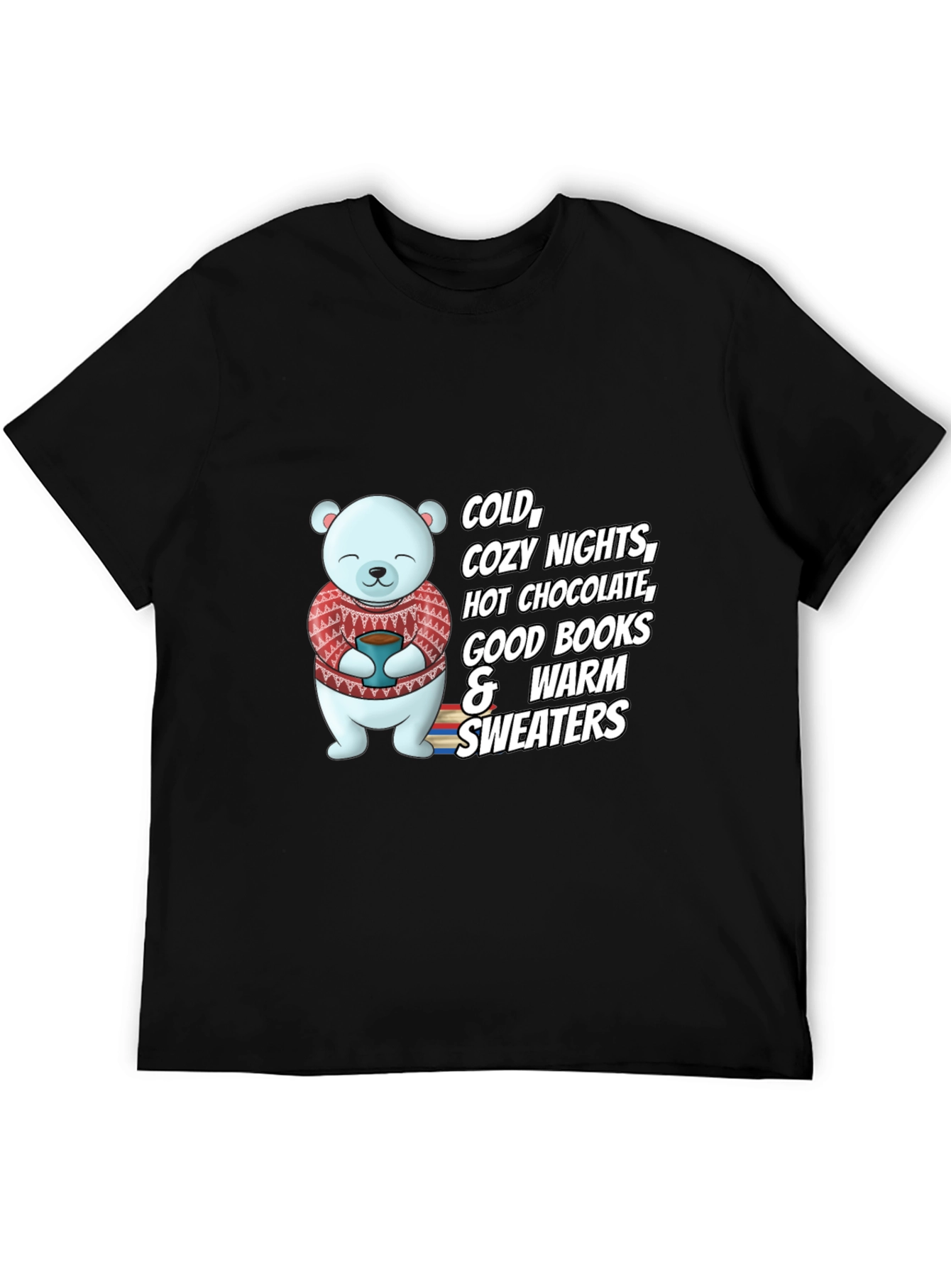 Cozy Season T-Shirt - Bear with Hot Chocolate