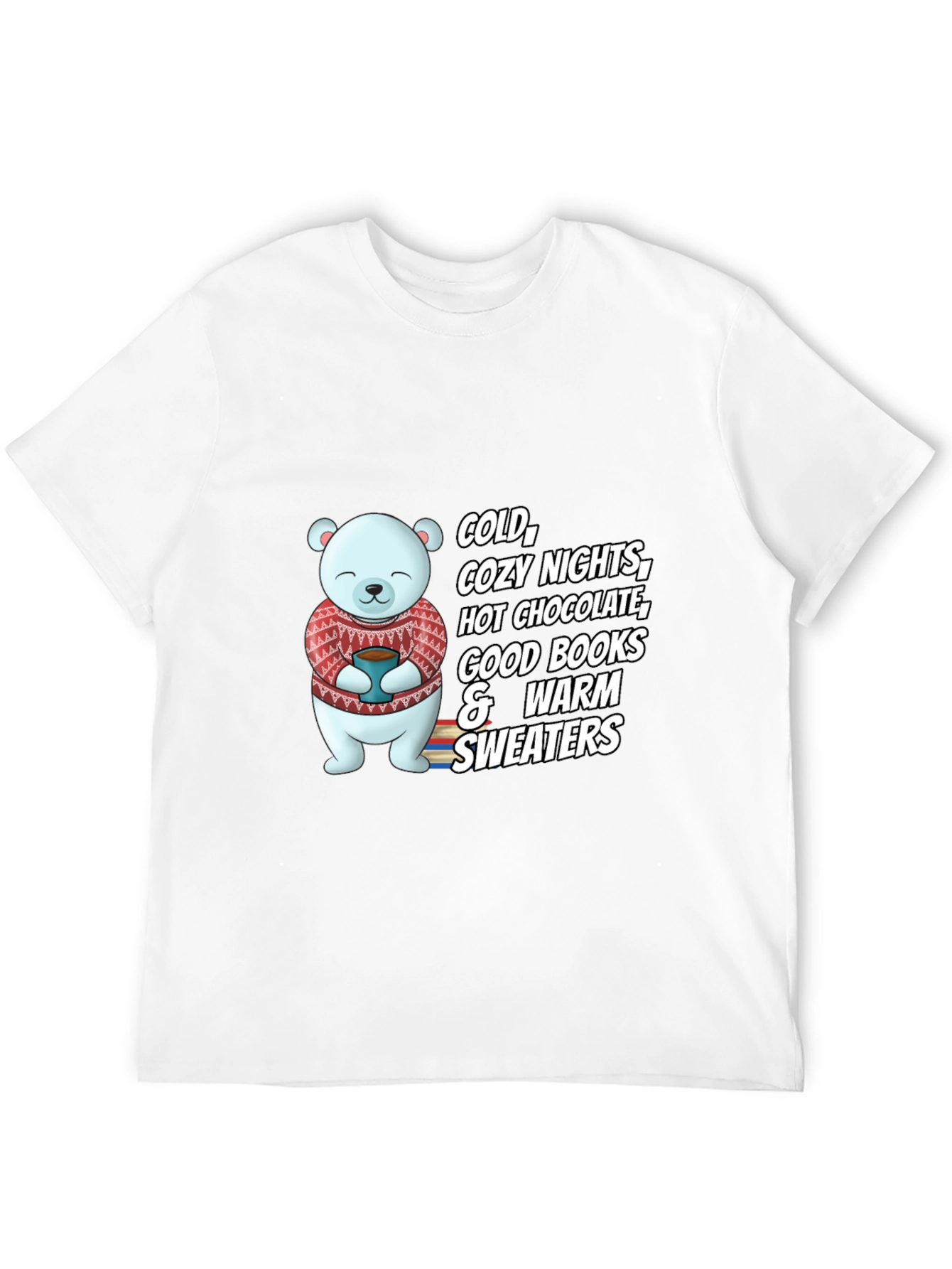Cozy Season T-Shirt - Bear with Hot Chocolate