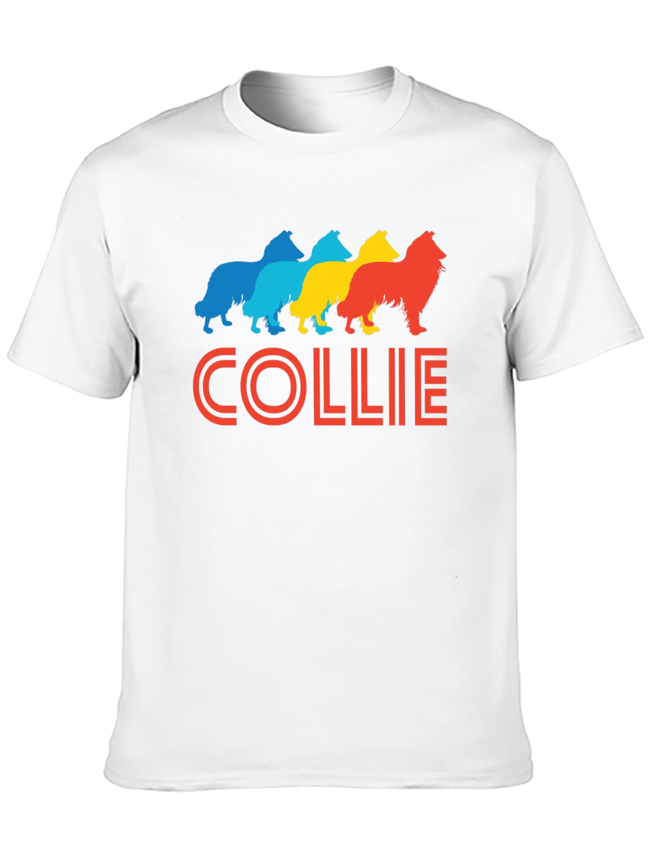Collie Dog Breed Retro Graphic T-Shirt