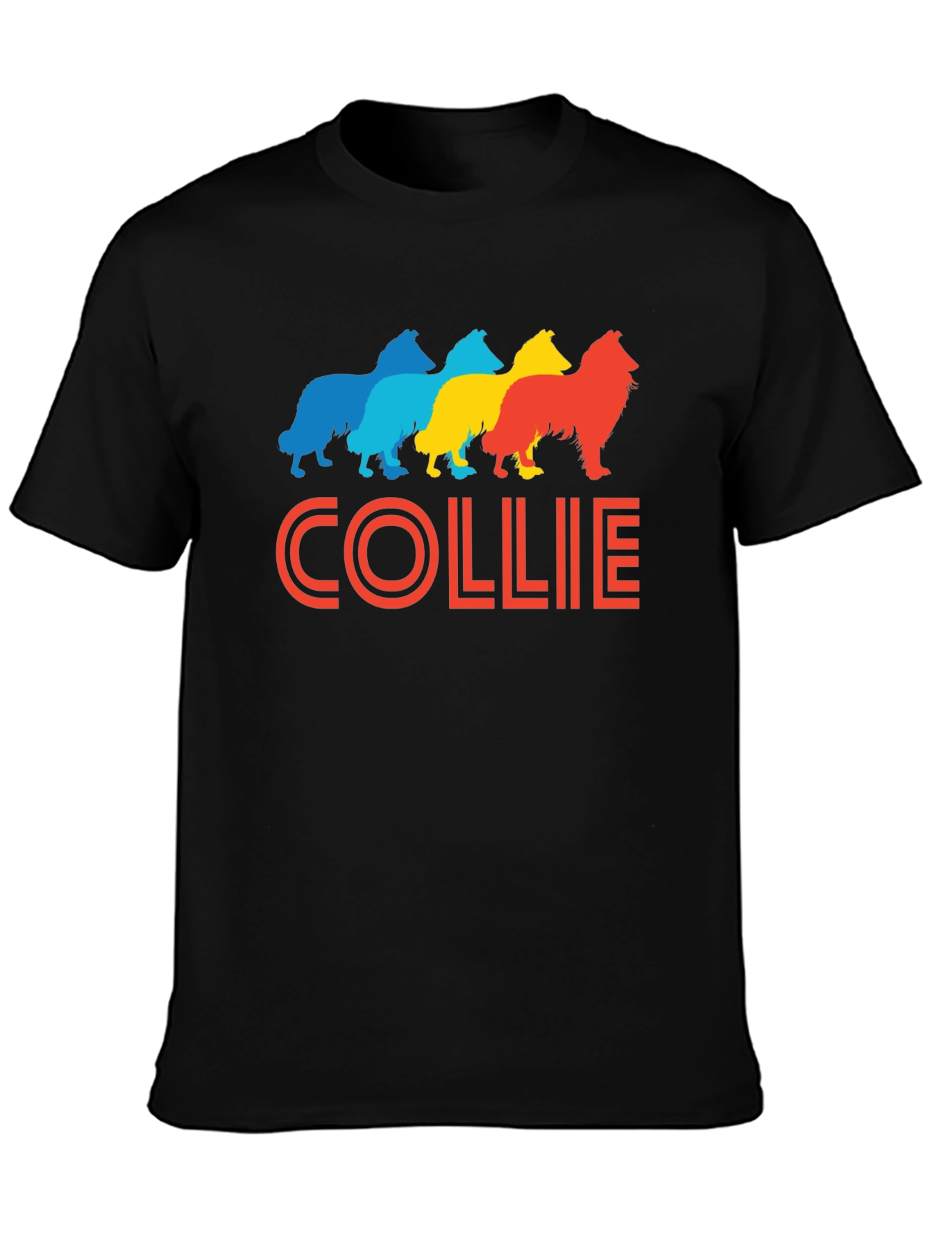 Collie Dog Breed Retro Graphic T-Shirt