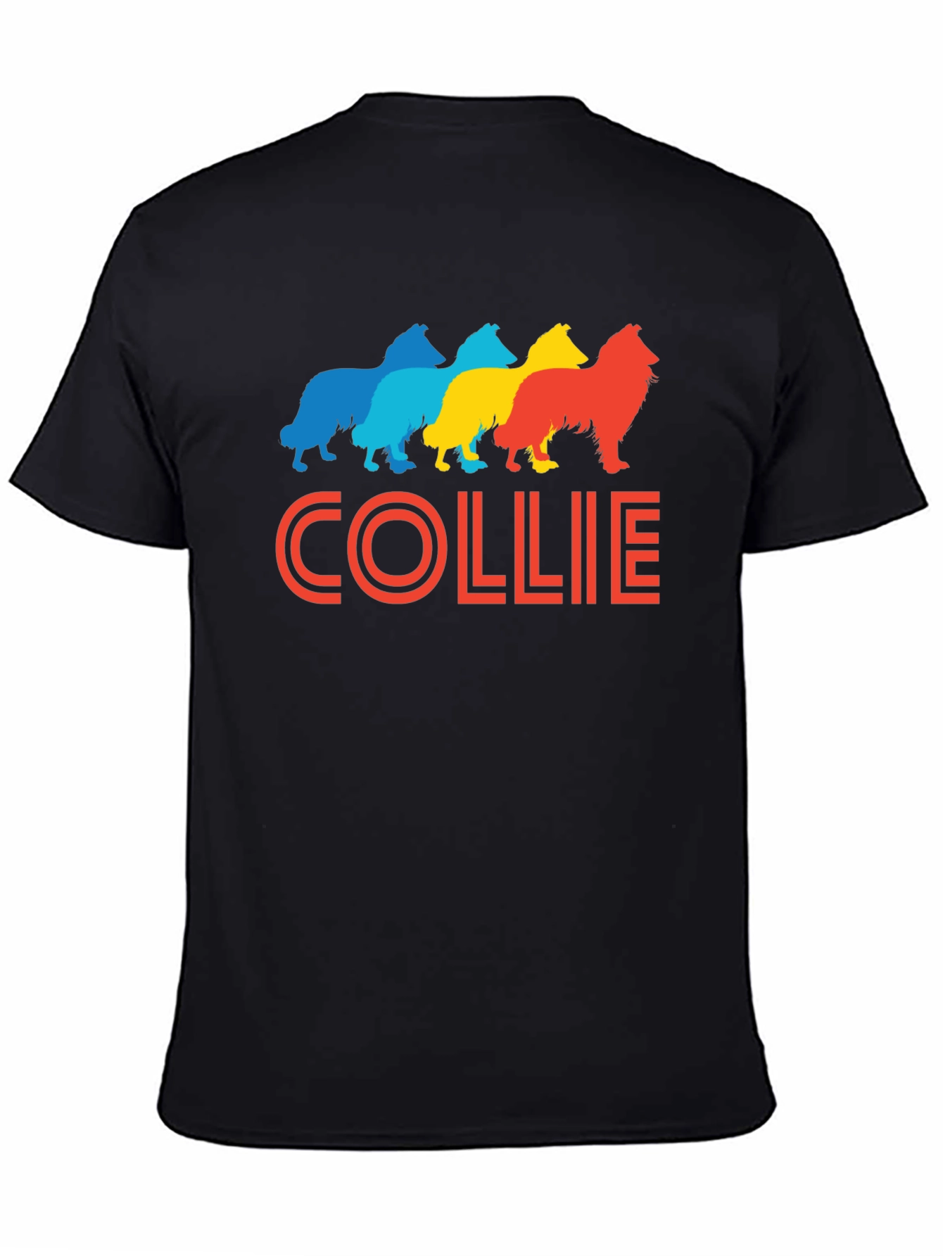 Collie Dog Breed Retro Graphic T-Shirt