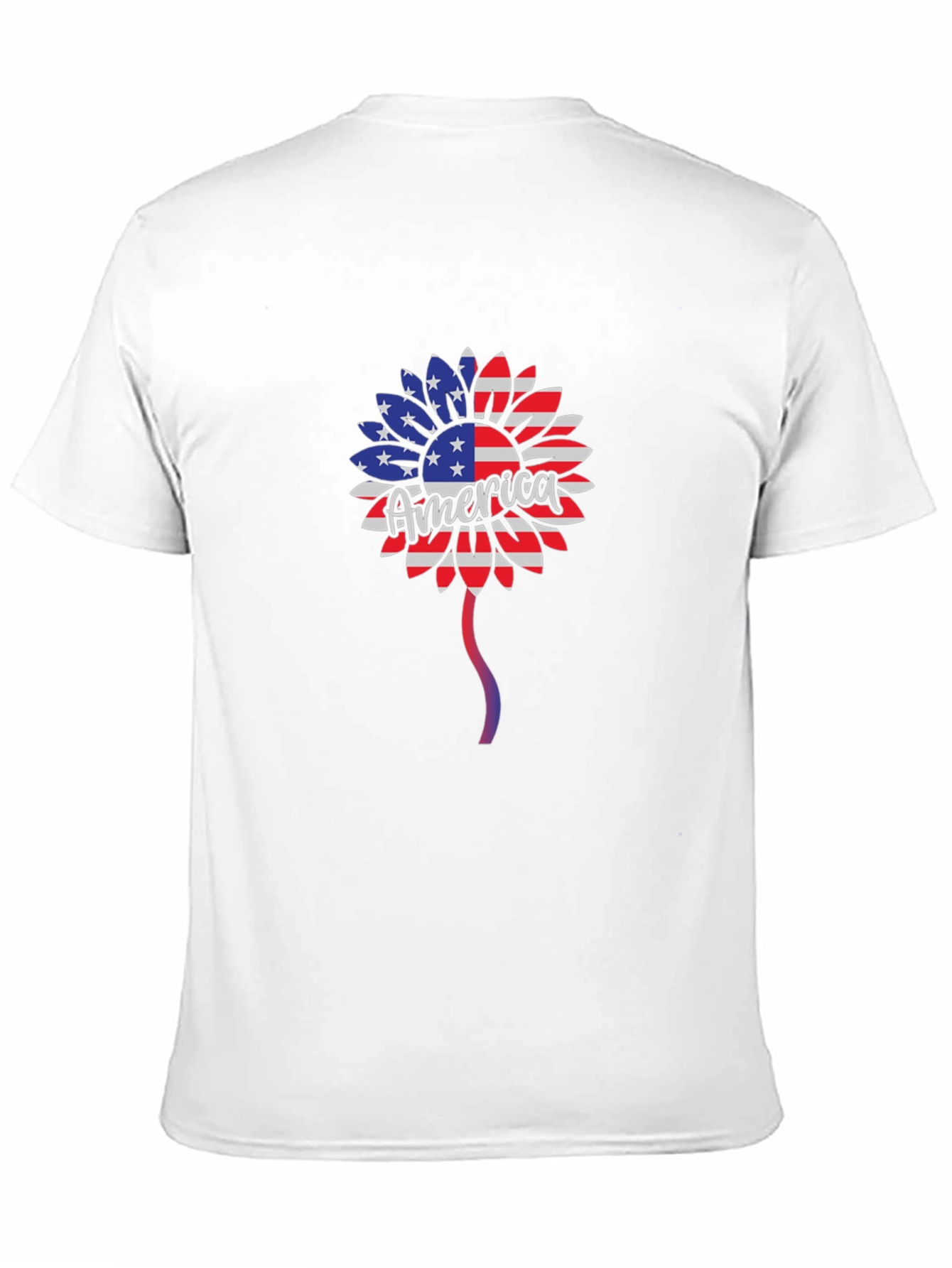 American Flag Sunflower Patriotic T-Shirt