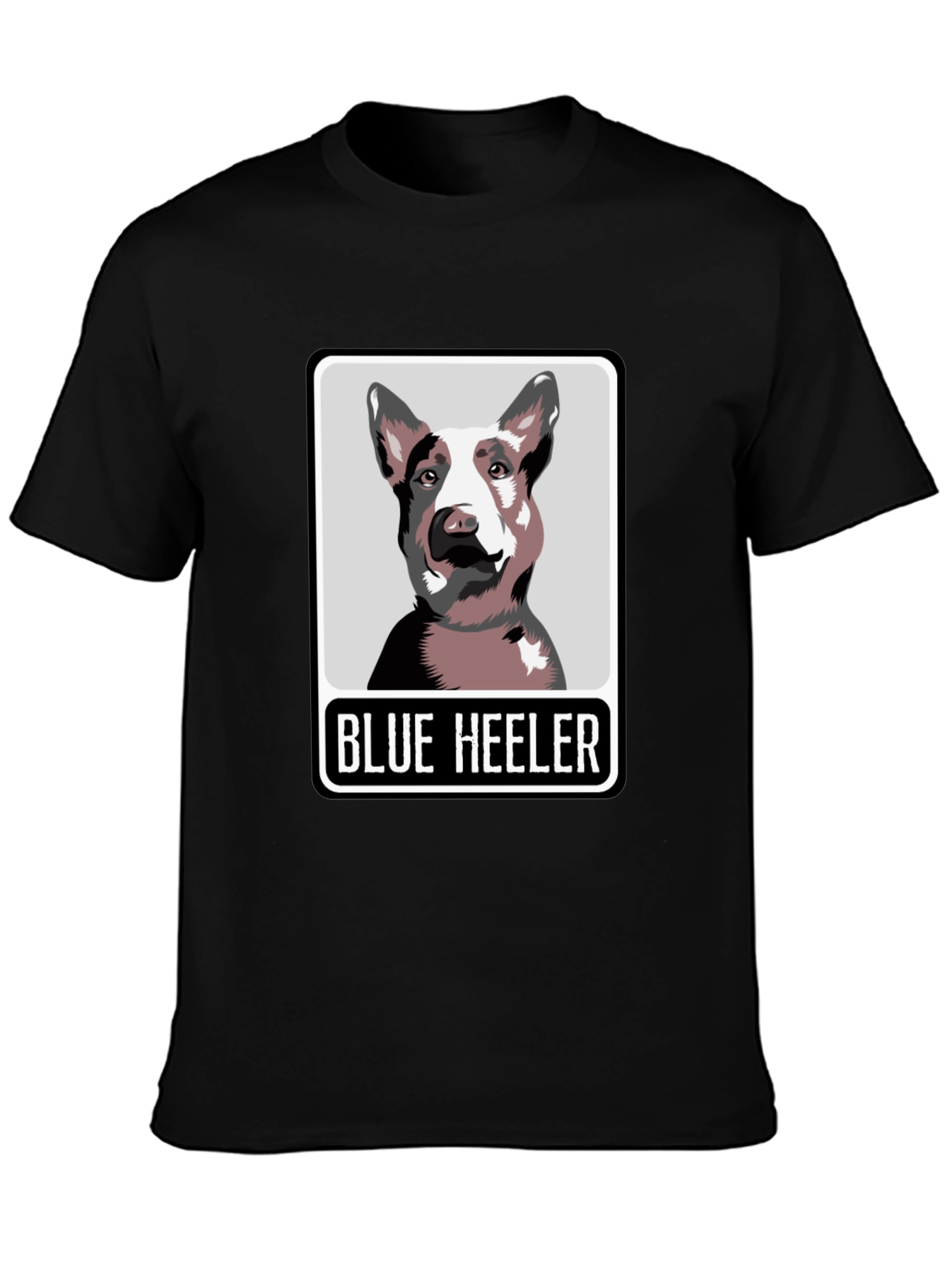 Blue Heeler Dog Graphic Tee - Unisex Black T-Shirt
