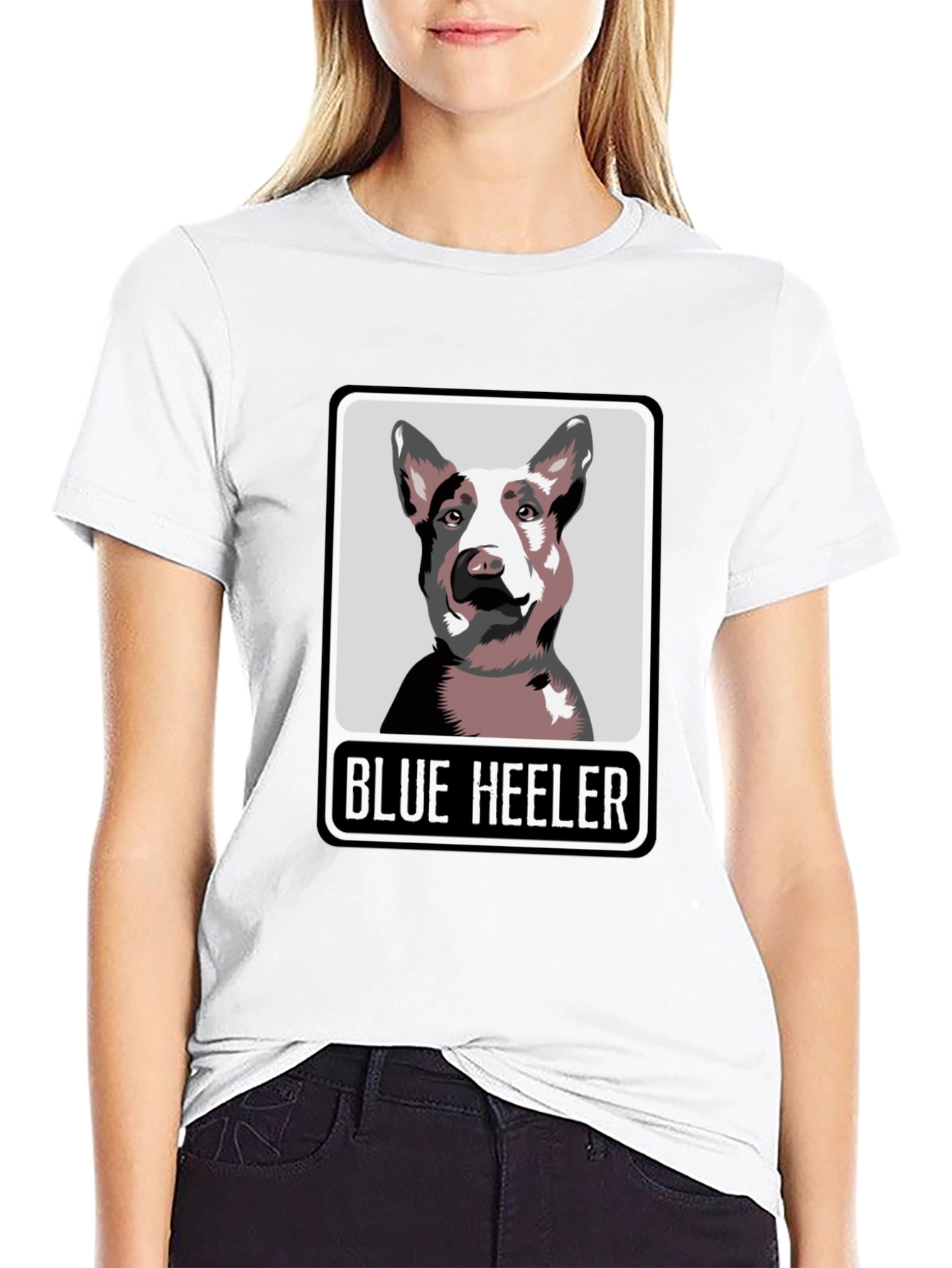 Blue Heeler Dog Graphic Tee - Unisex Black T-Shirt