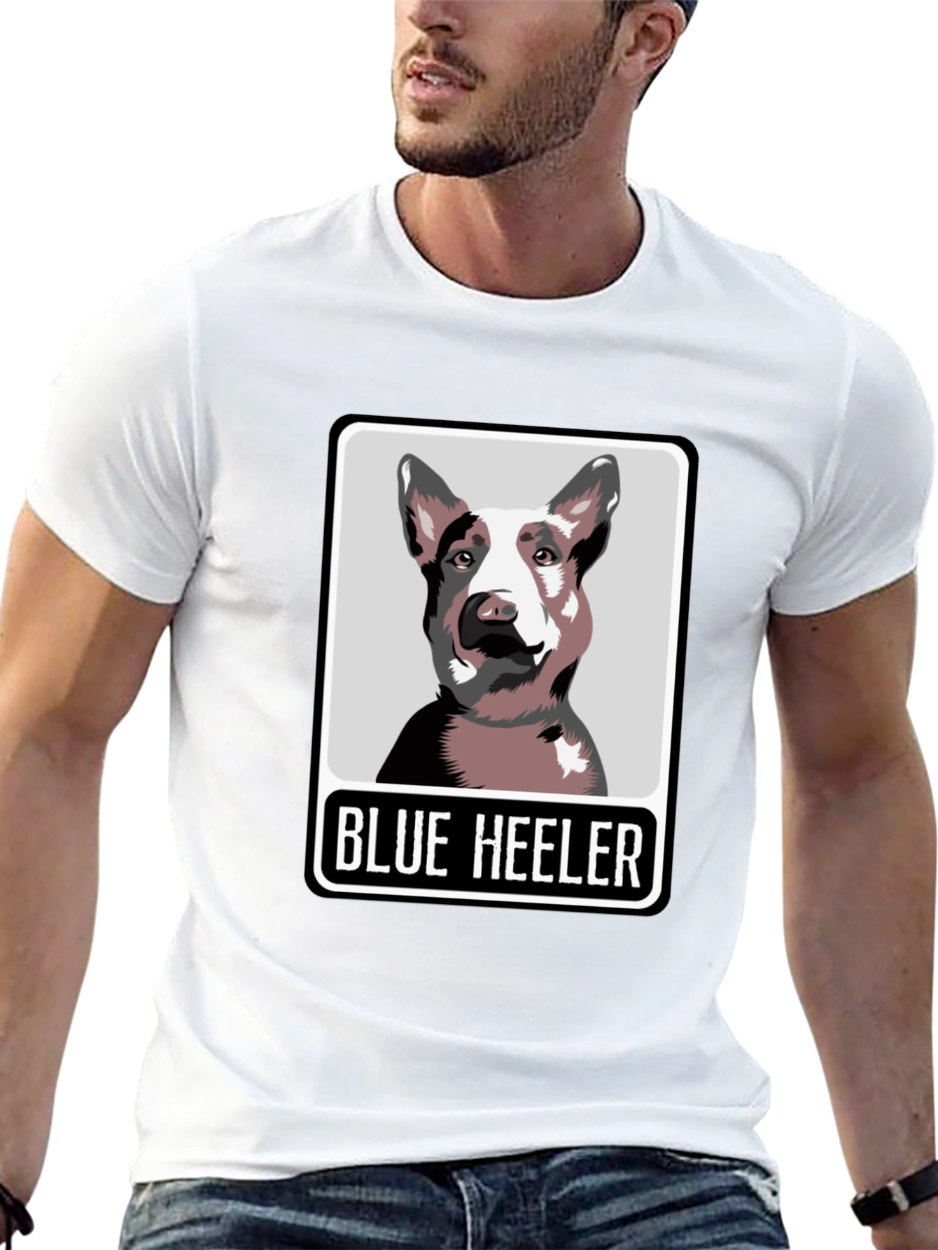 Blue Heeler Dog Graphic Tee - Unisex Black T-Shirt