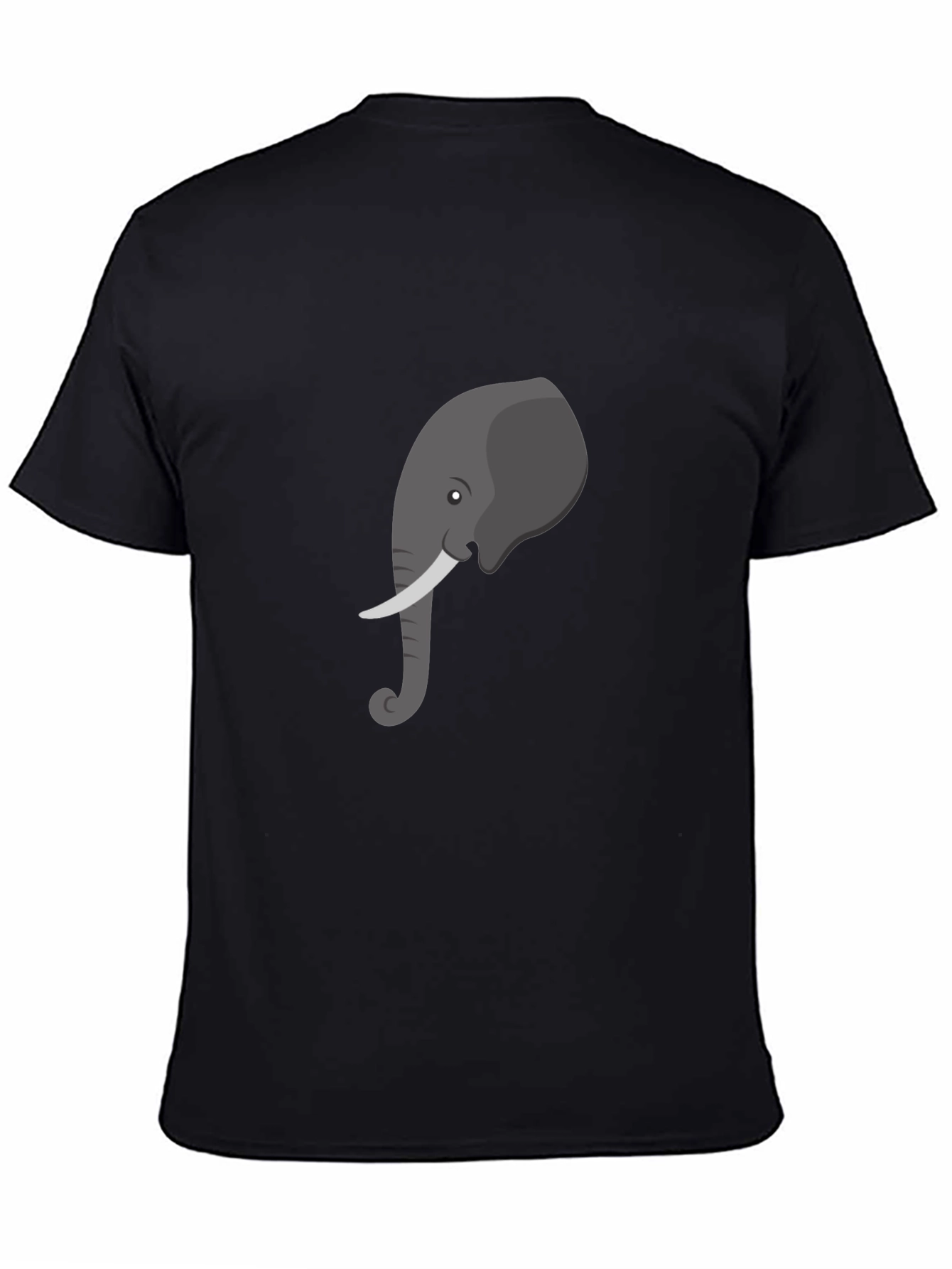Elephant Graphic Tee - Casual Black T-Shirt