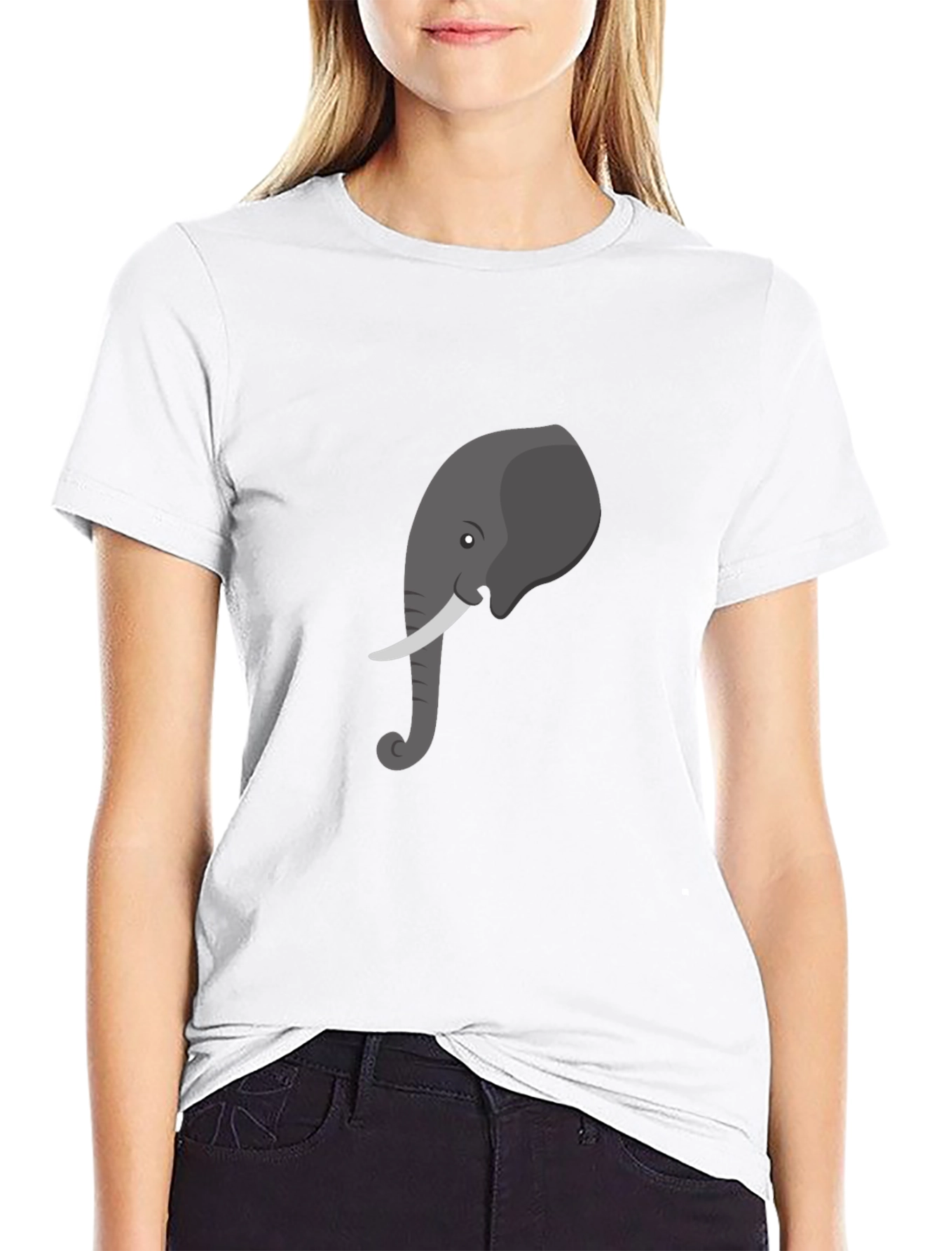 Elephant Graphic Tee - Casual Black T-Shirt