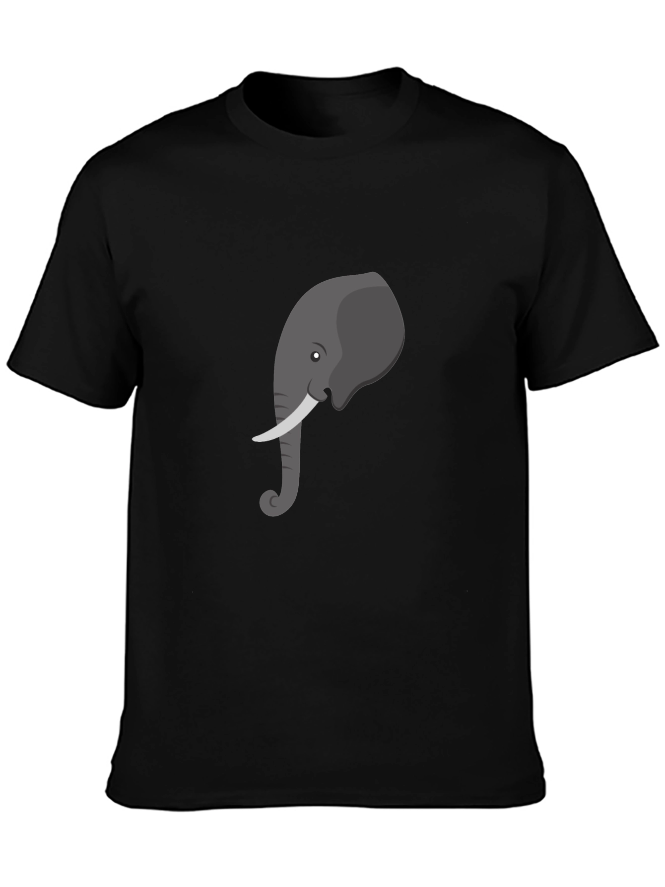 Elephant Graphic Tee - Casual Black T-Shirt