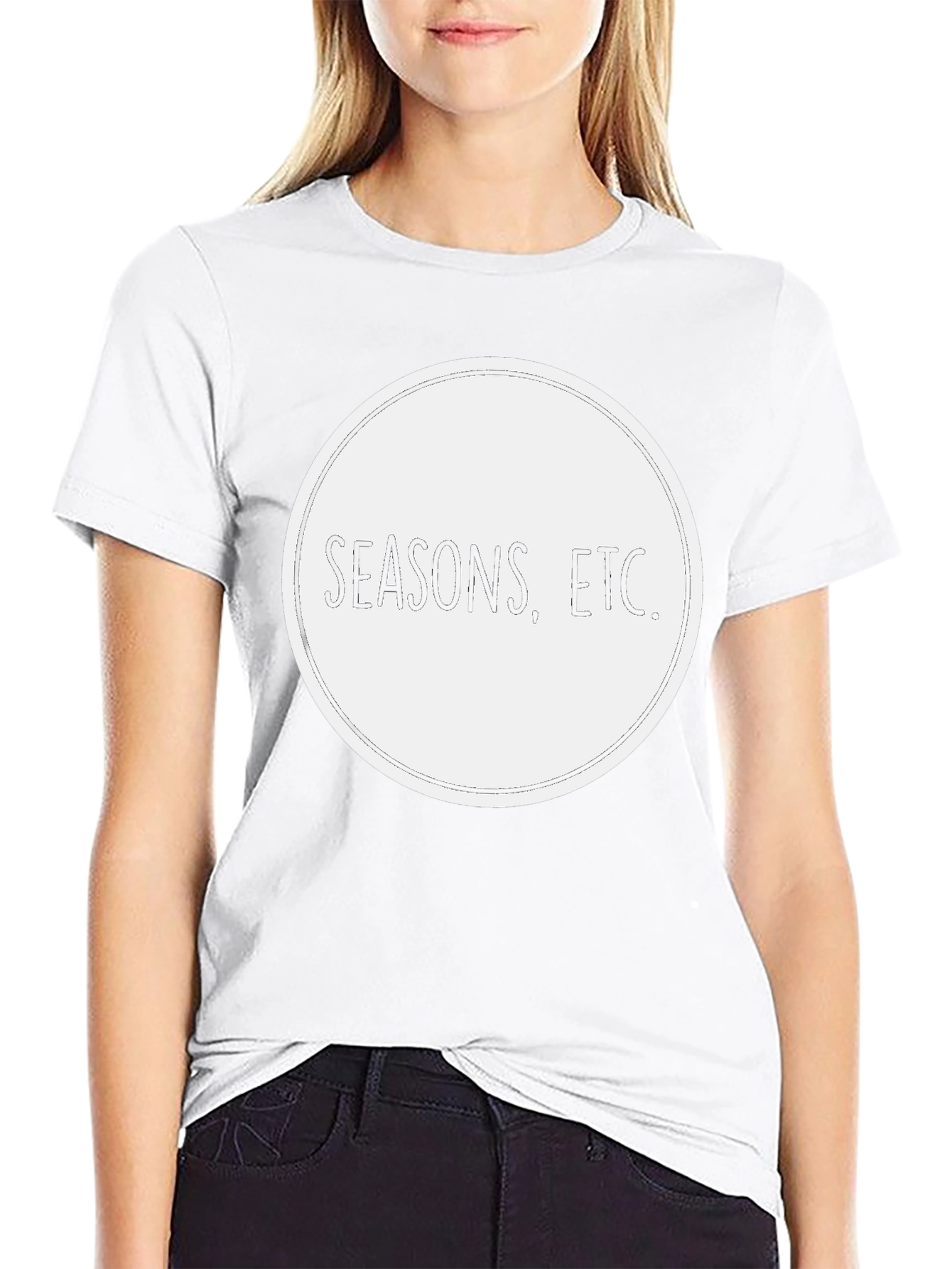 Seasons Etc. Black Graphic Tee