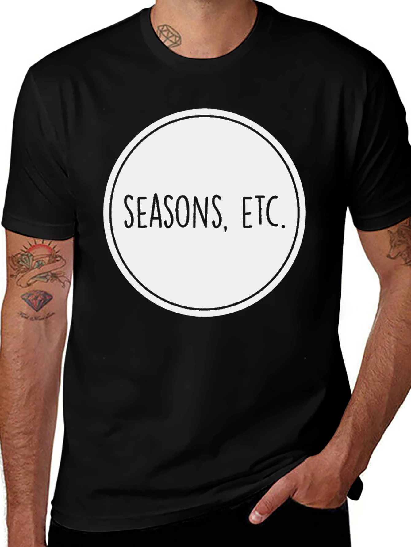 Seasons Etc. Black Graphic Tee