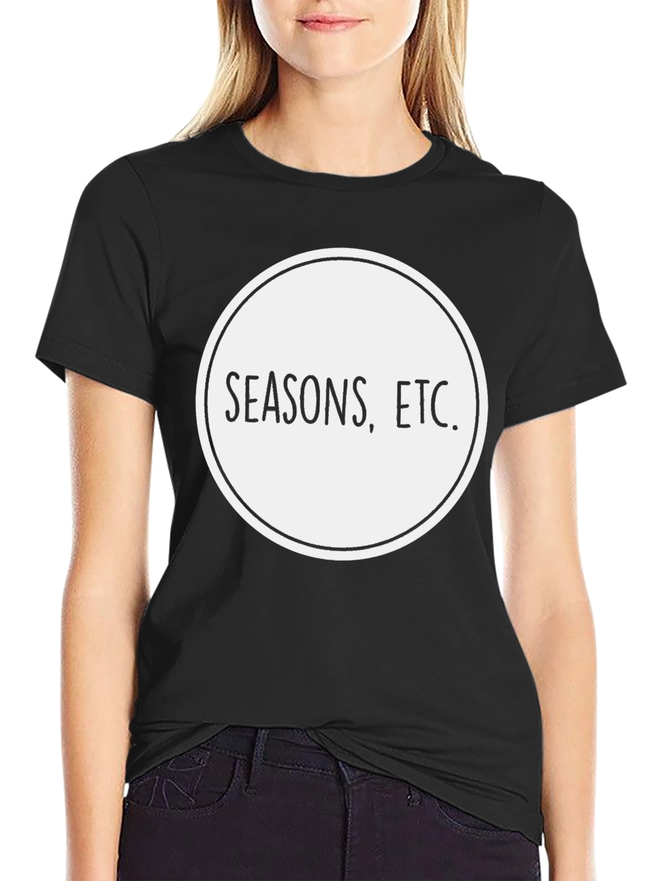Seasons Etc. Black Graphic Tee
