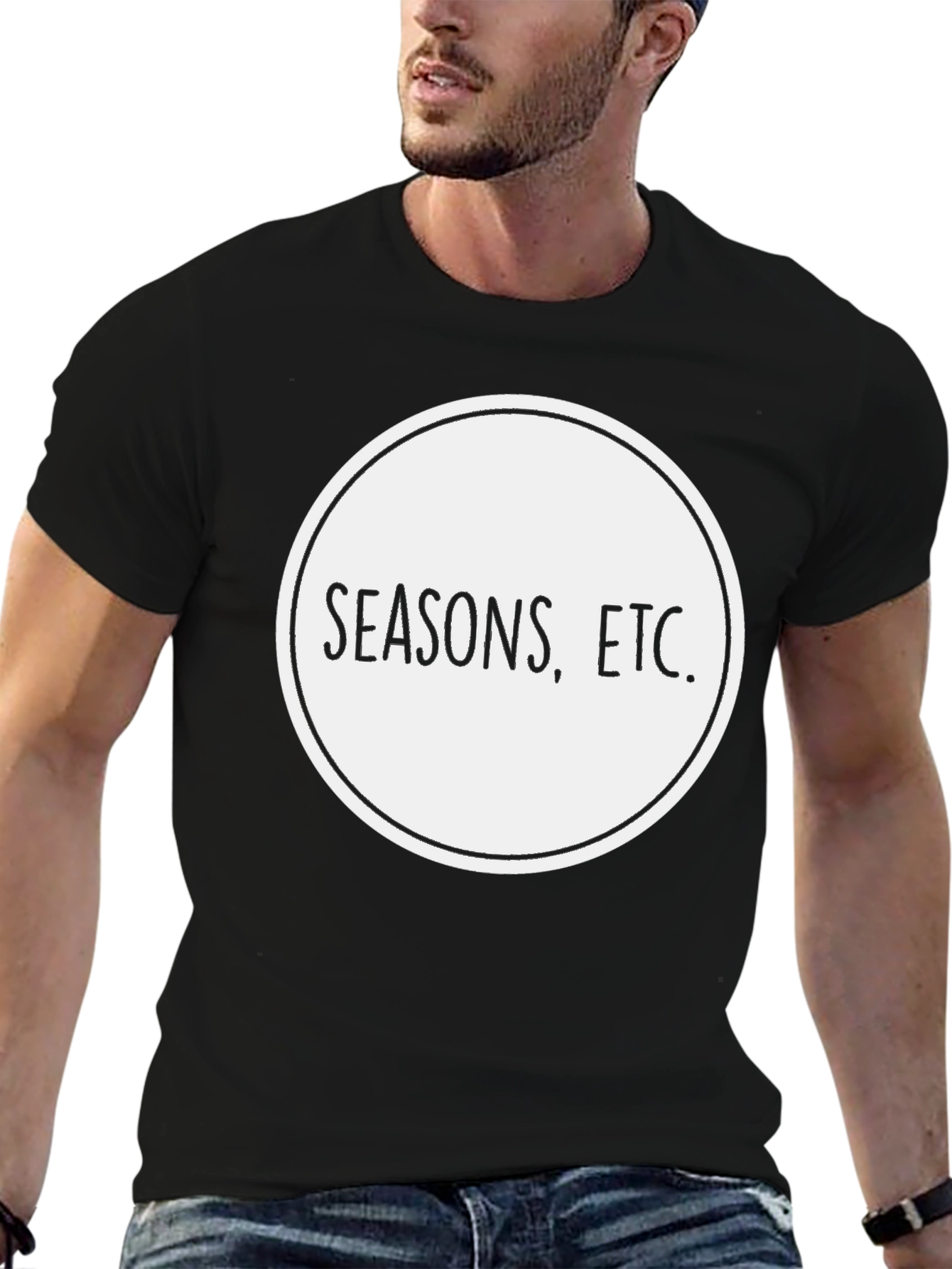 Seasons Etc. Black Graphic Tee