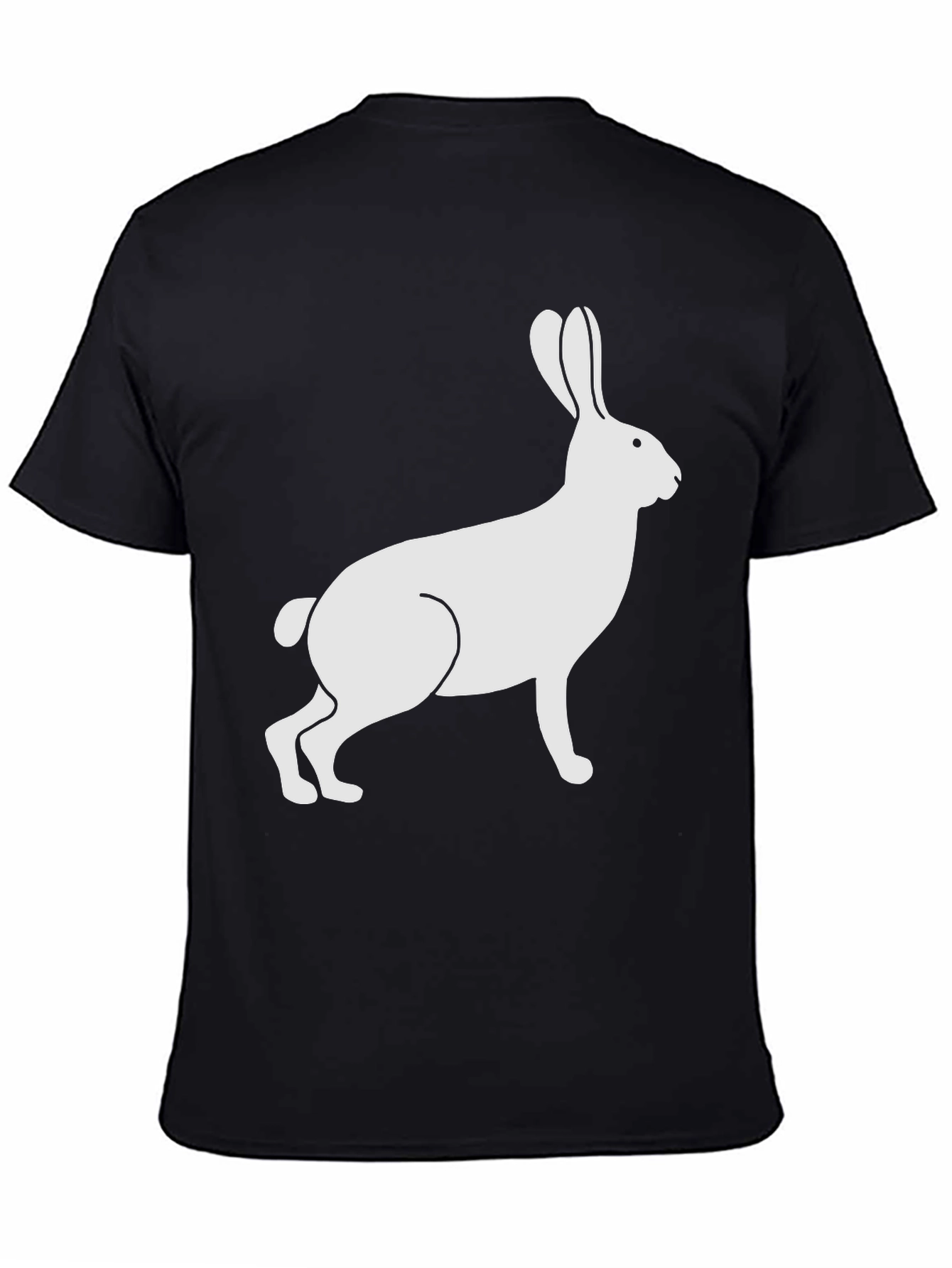 Rabbit Graphic Tee - Black Cotton Blend