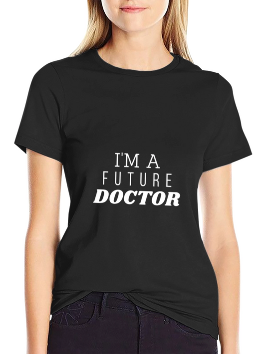 Future Doctor Graphic Tee - Black Cotton T-Shirt