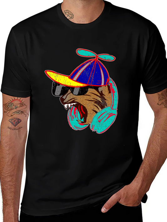 Cool Dog Graphic Tee - Black
