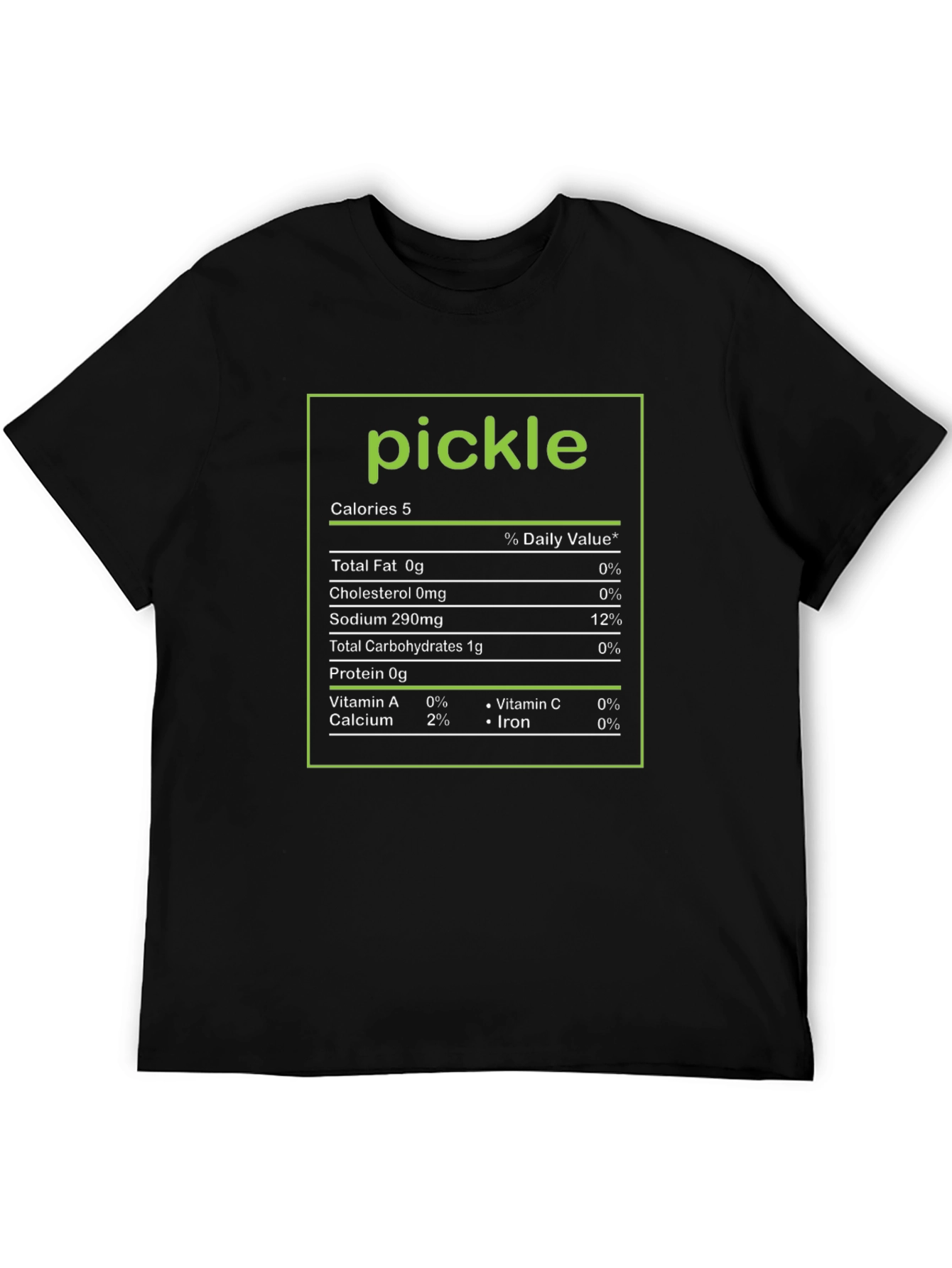 Pickle Nutrition Facts Novelty T-Shirt