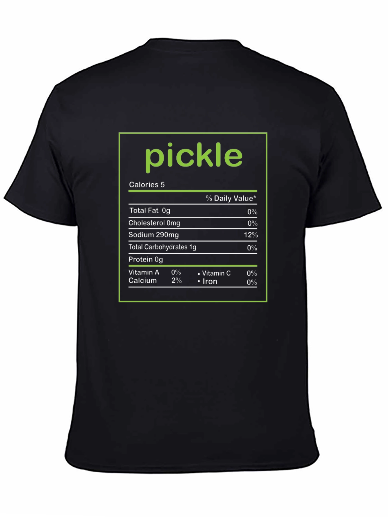 Pickle Nutrition Facts Novelty T-Shirt