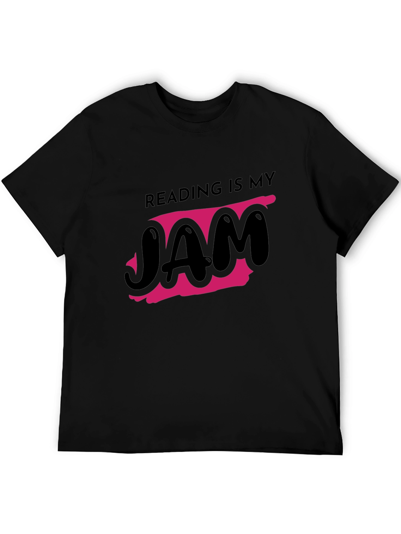 Reading is My Jam Graphic Tee - Black