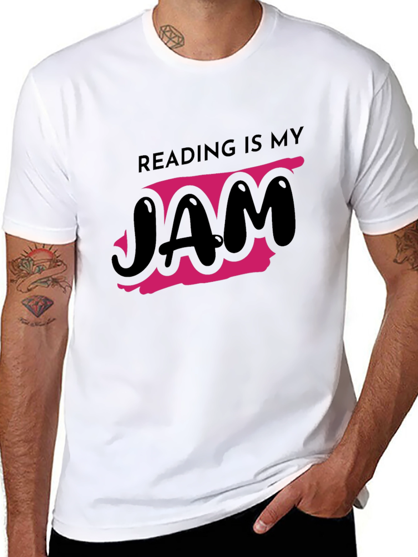 Reading is My Jam Graphic Tee - Black