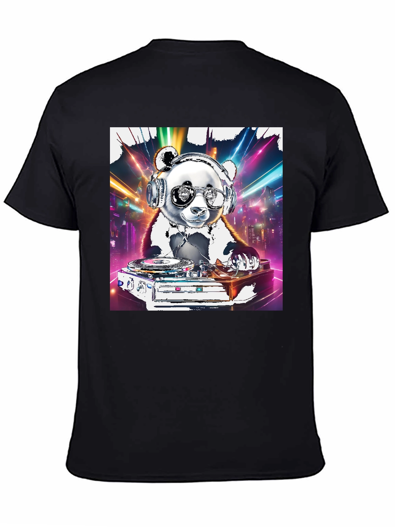 DJ Panda Graphic Tee - Cool Panda on Turntables