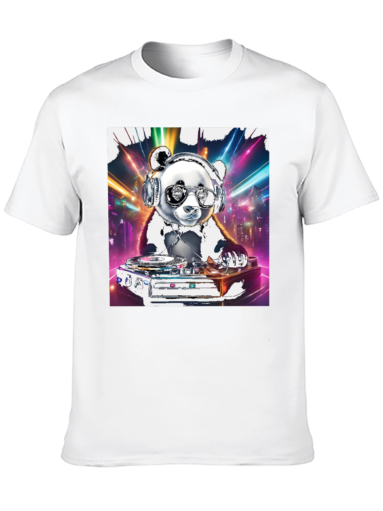 DJ Panda Graphic Tee - Cool Panda on Turntables